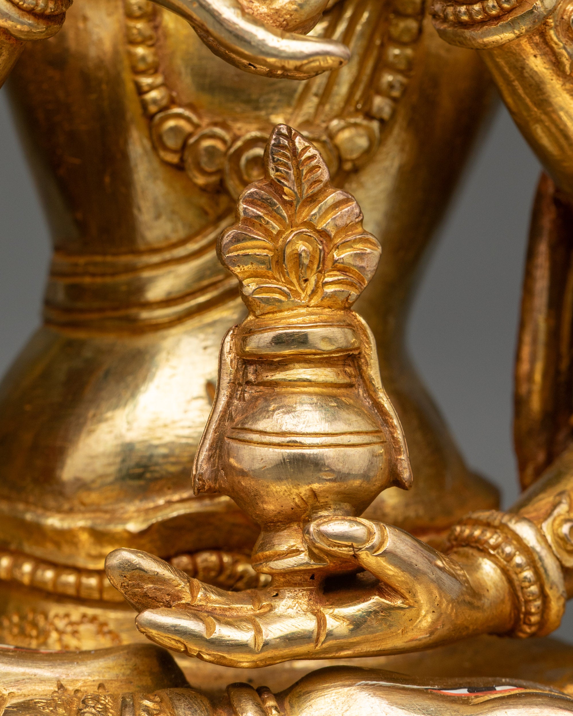 Namgyalma Sculpture | Three-Faced Longevity Deity for Blessings
