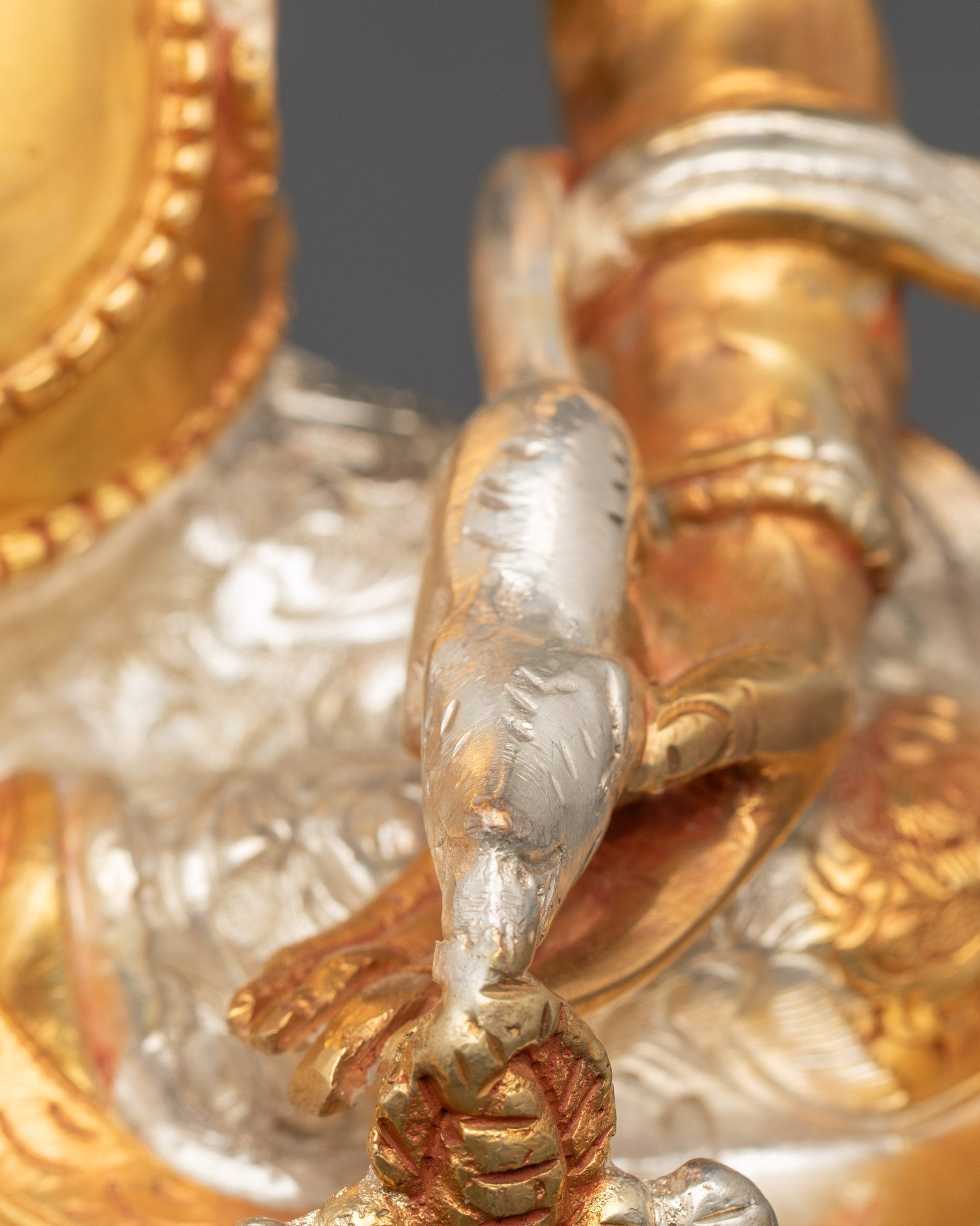 Yellow Dzambhala Statue | Traditional Himalayan Buddha of Wealth