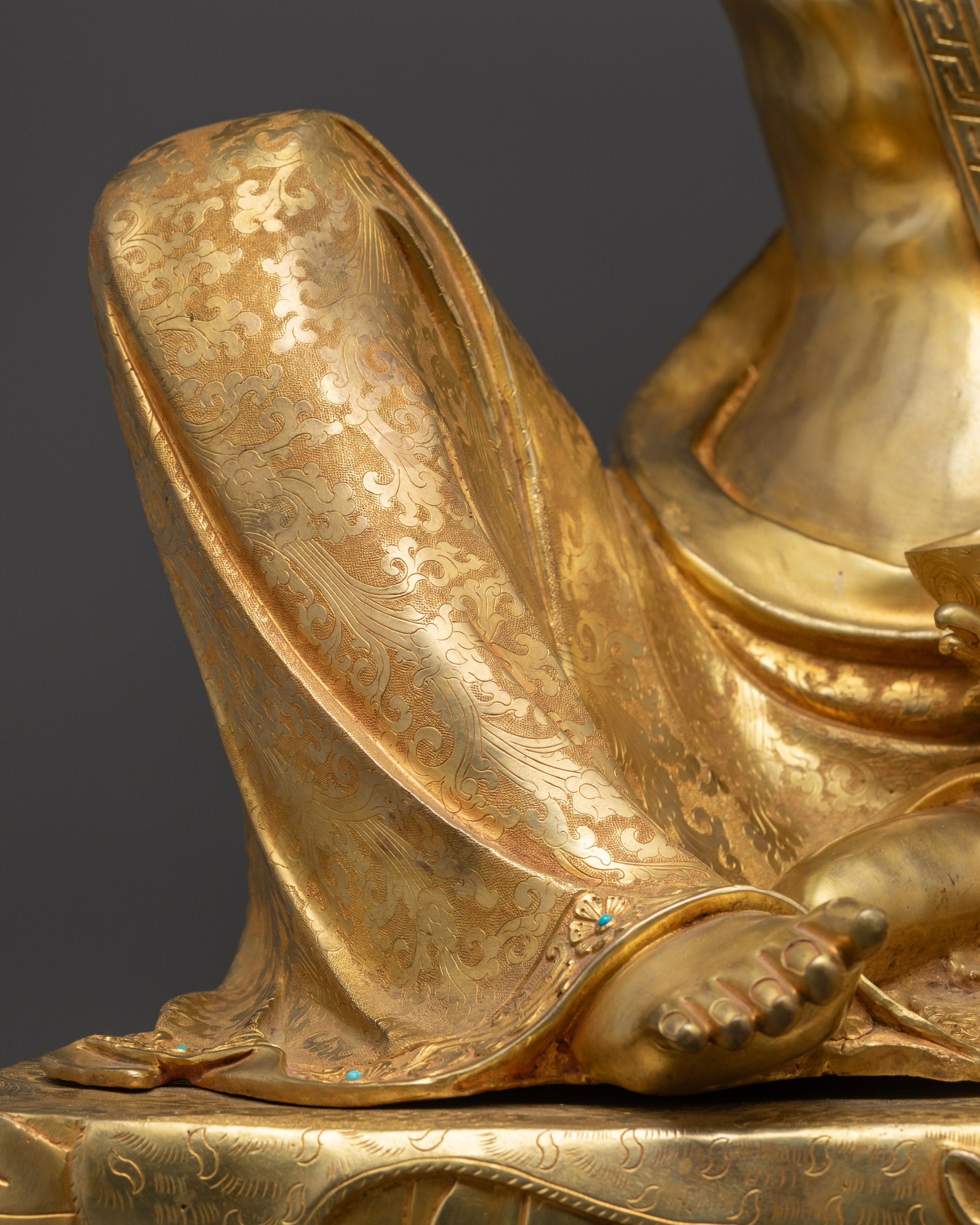 Exquisite Tibetan Yogi Milarepa Statue | Lost-Wax Casted Sculpture