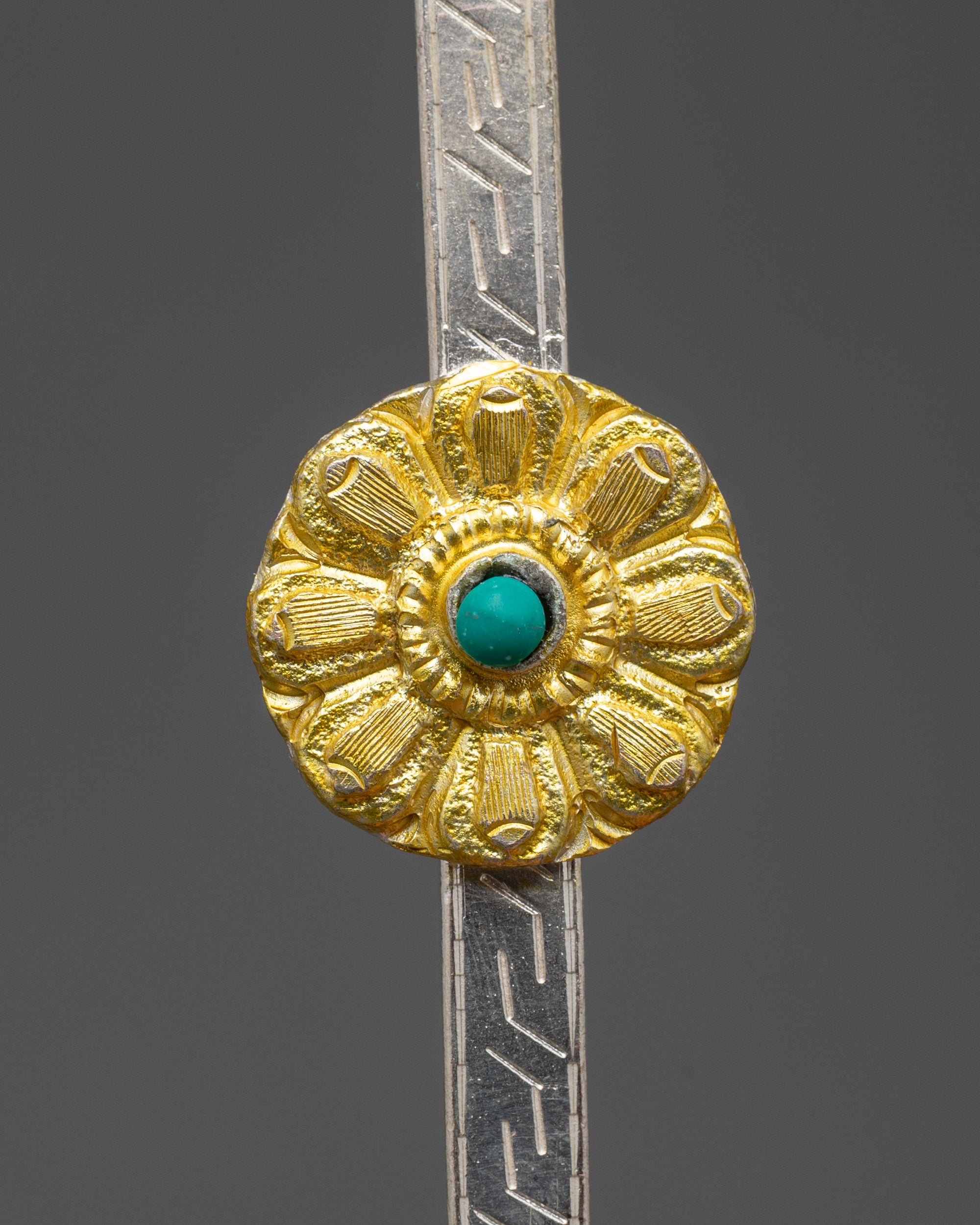 Authentic Tibetan Spoon | Gold & Silver-Plated Altar Offering Tool