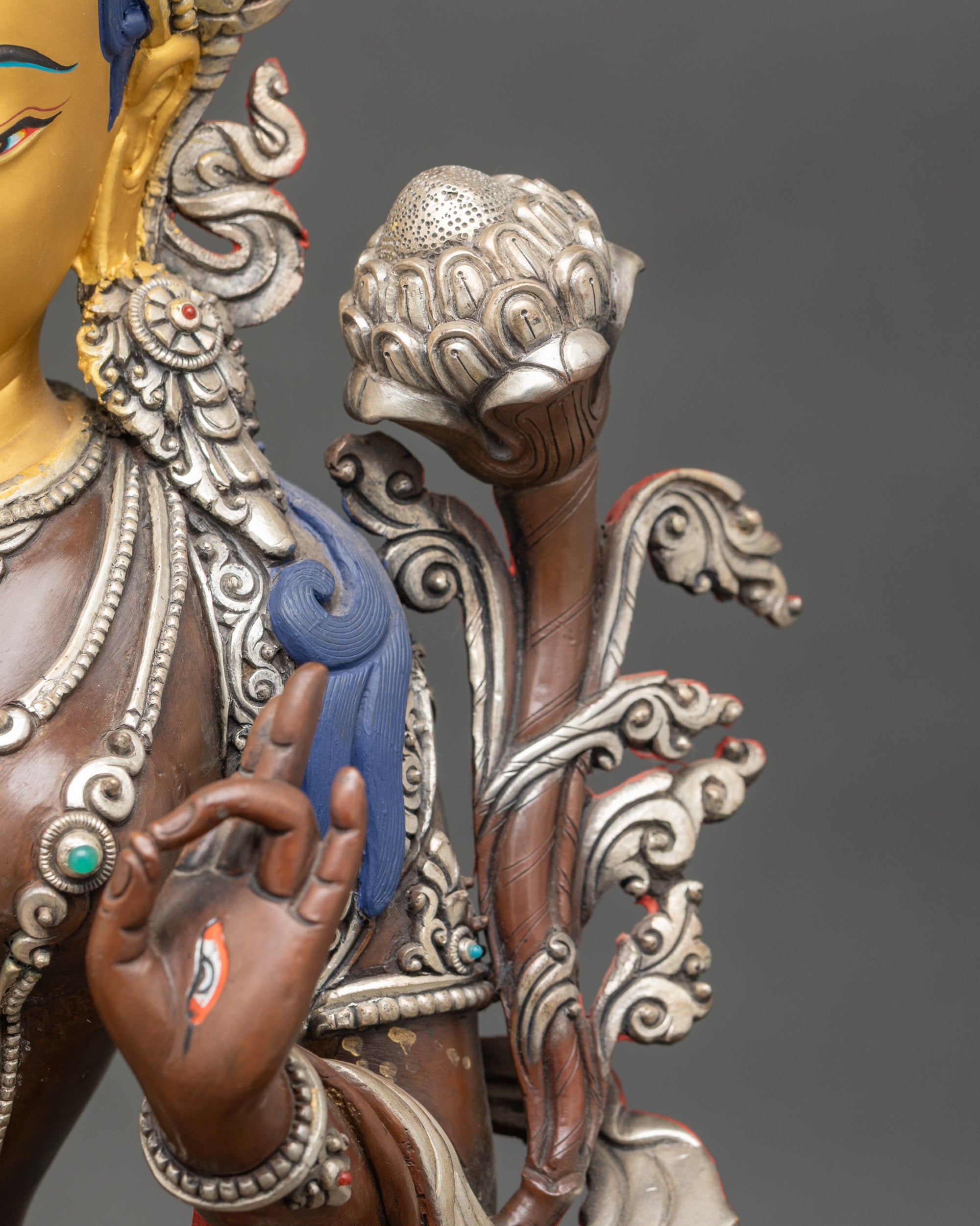 White Tara Statue for Altar | Buddhist Sculpture for Healing and Longevity