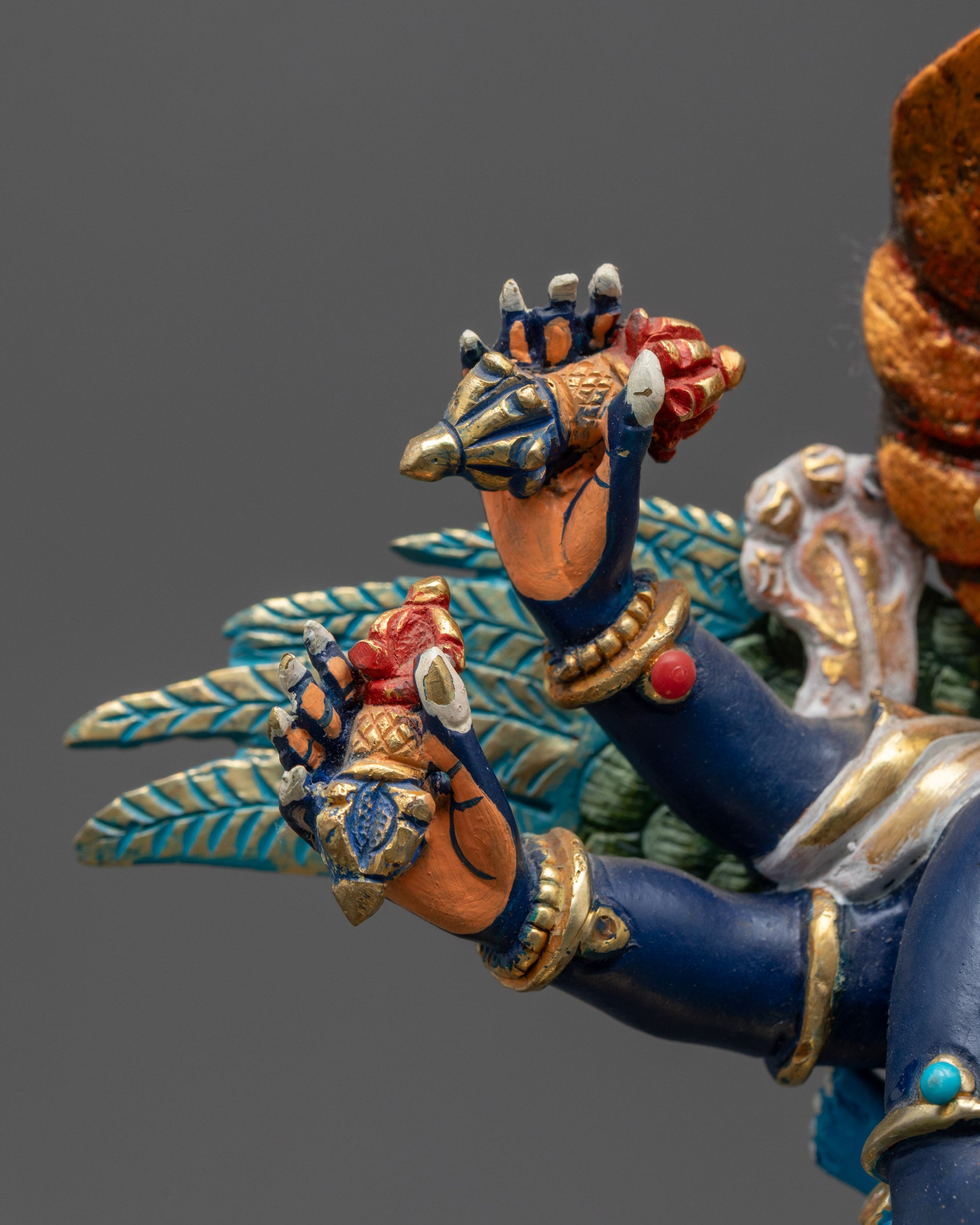 Hand-Carved Buddhist Vajrakilaya Statue | Tibetan Dorje Phurba