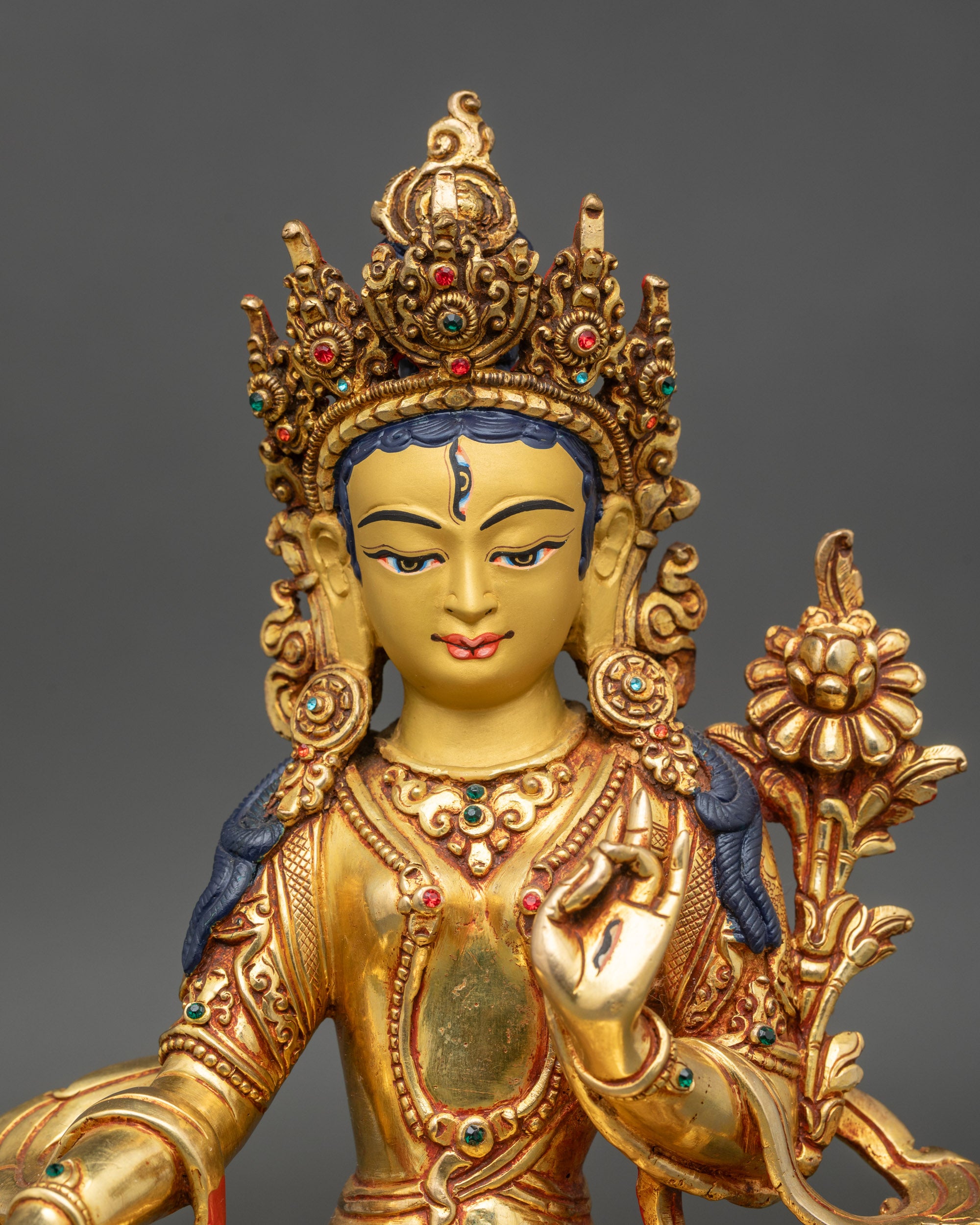 White Tara Statue | Handcrafted Nepalese Buddhist Deity Sculpture