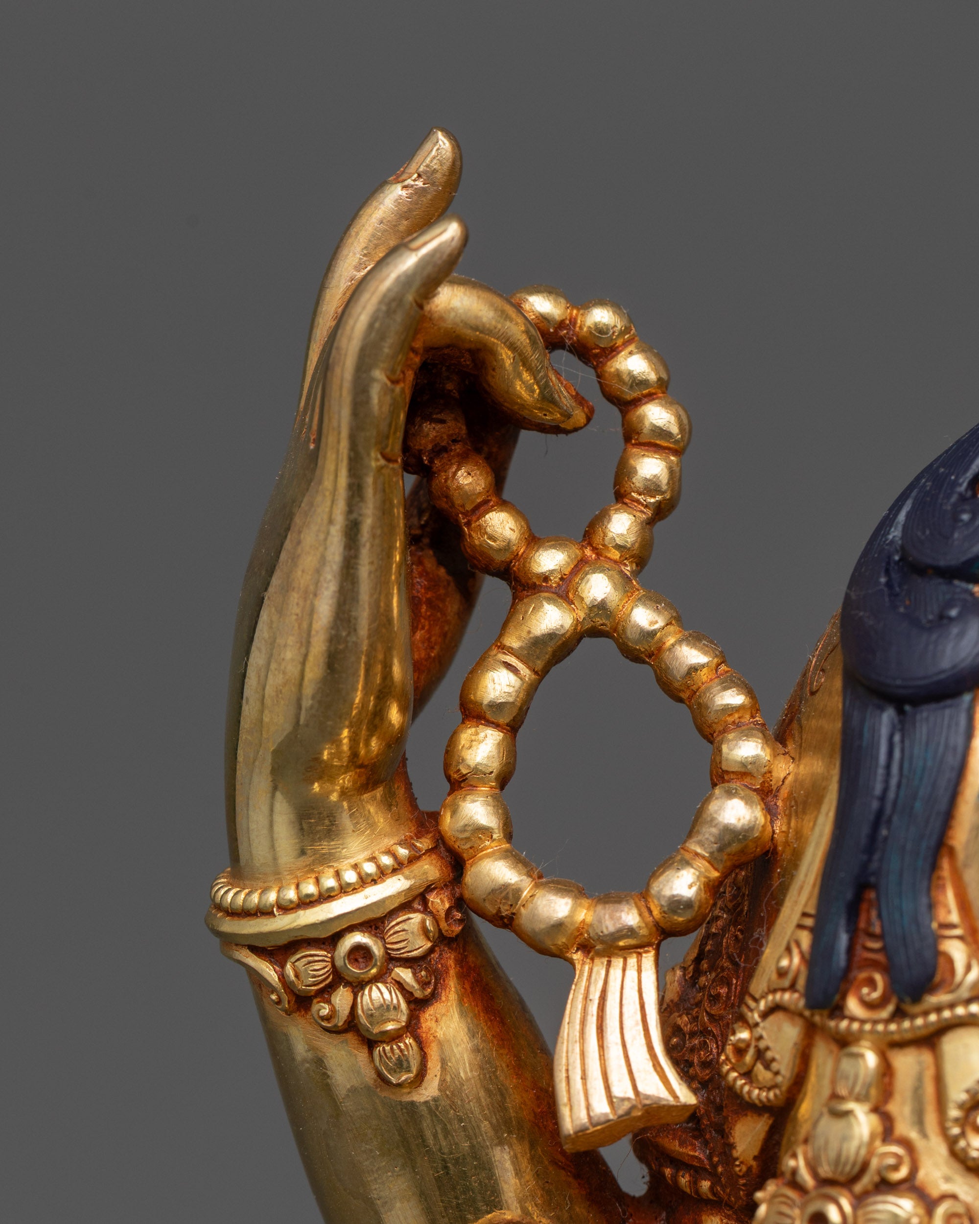 Avalokiteshvara Meditation Statue | 24K Fire Gold-Gilded Sacred Artwork