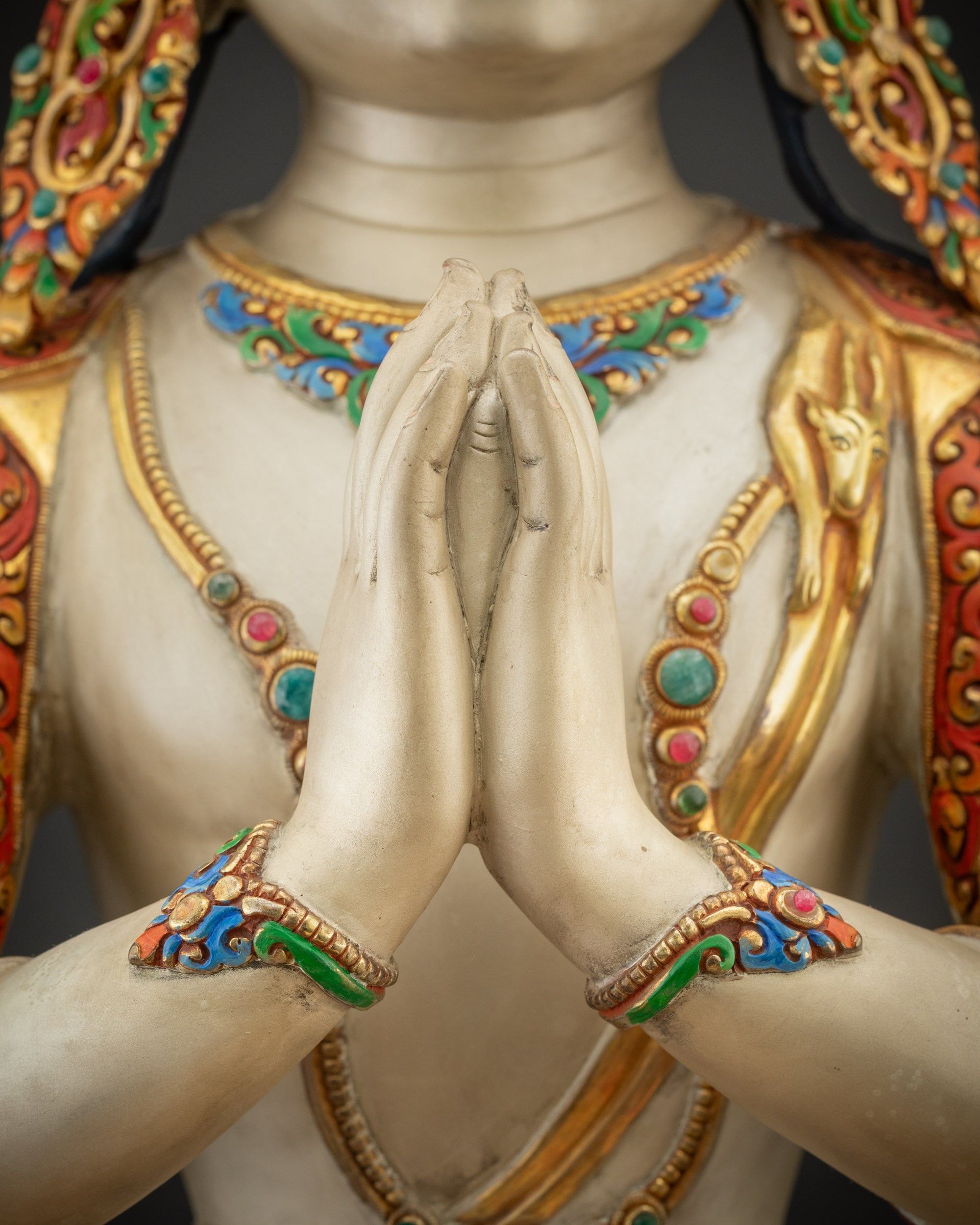 25" Serene Chenrezig Statue | Exceptional Tibetan Spiritual Sculpture