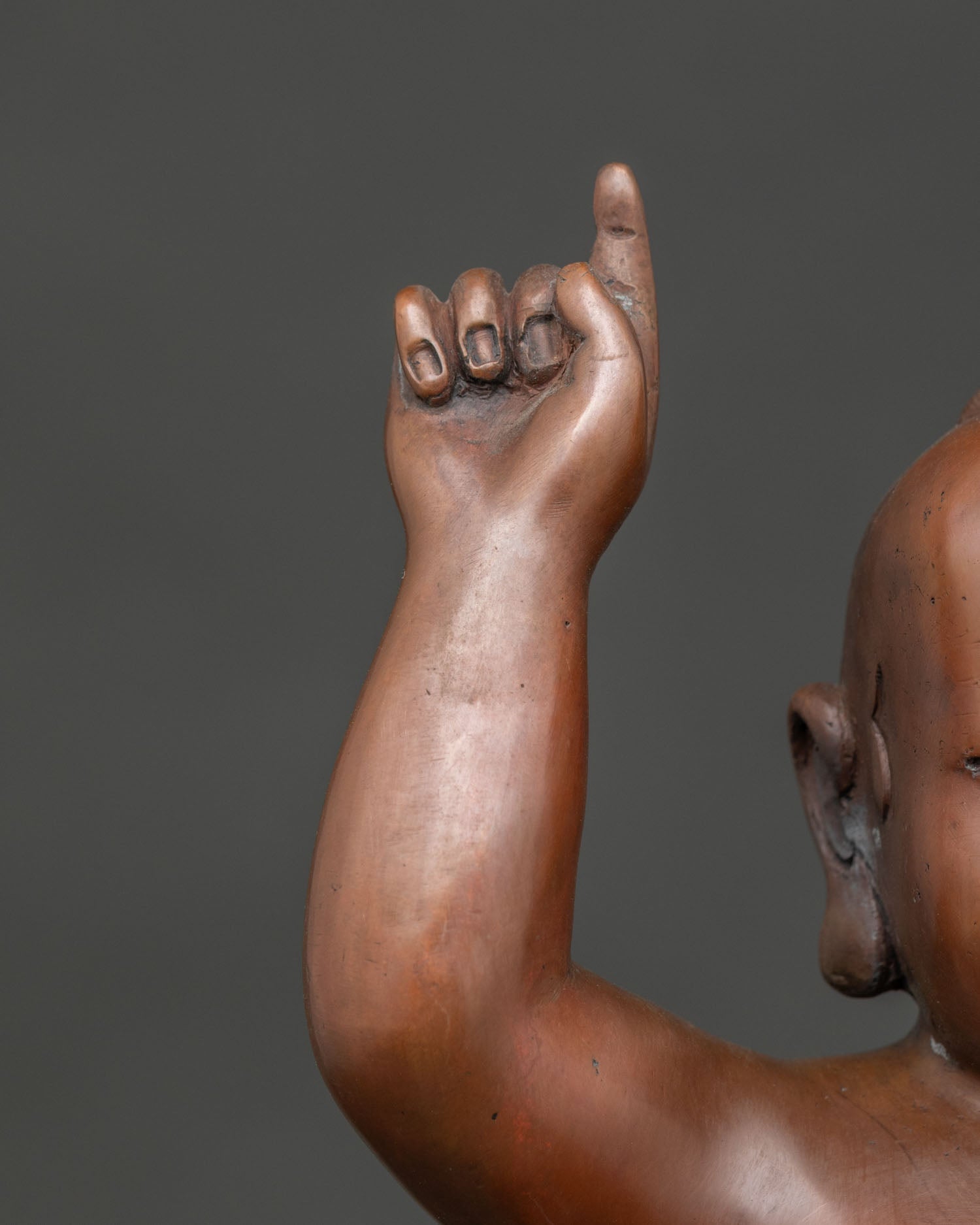 Oxidized Little Buddha Statue | Buddhist Zen Decor