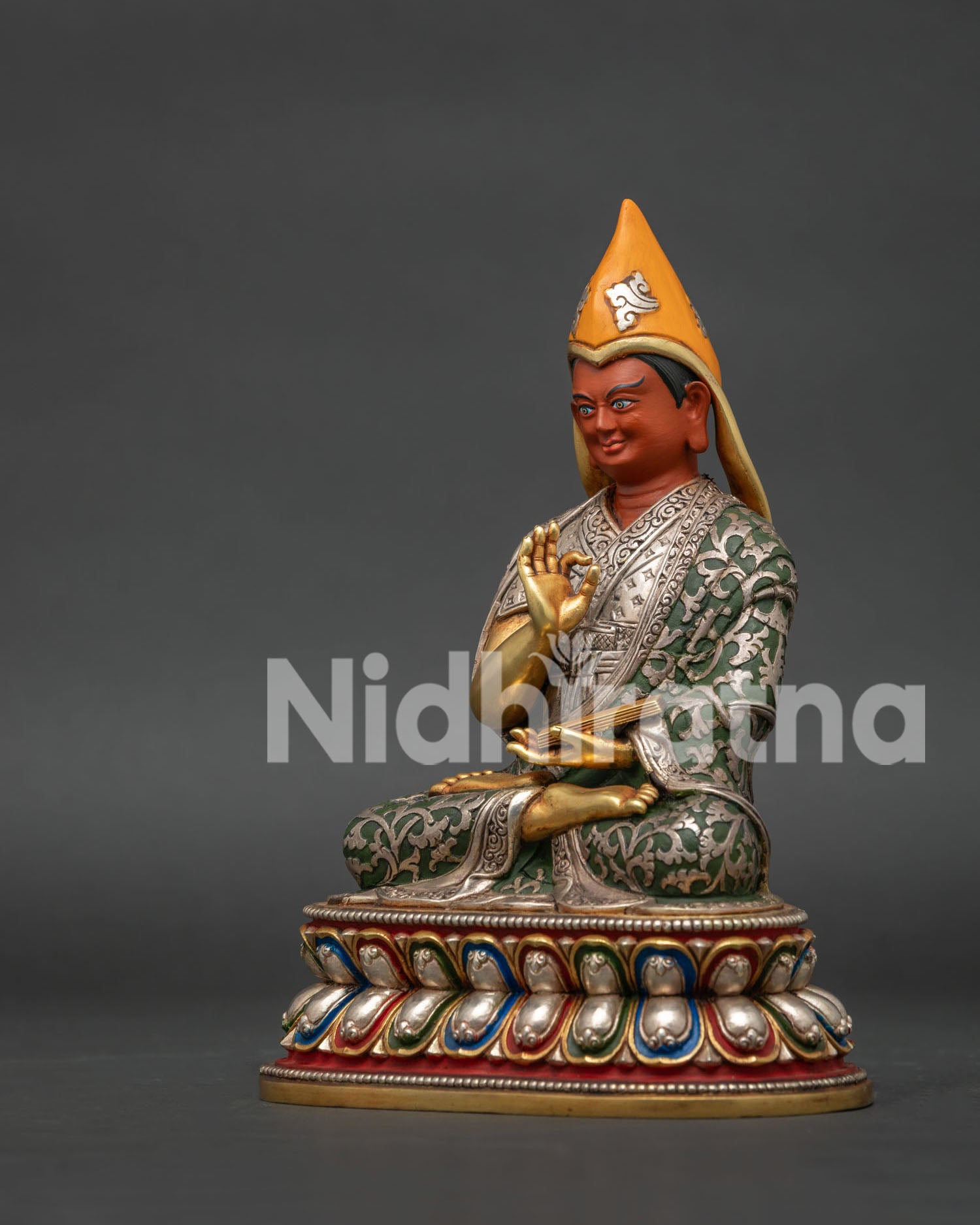 Tsongkhapa Statue Set – Tibetan Gelug Masters Figurine Collection