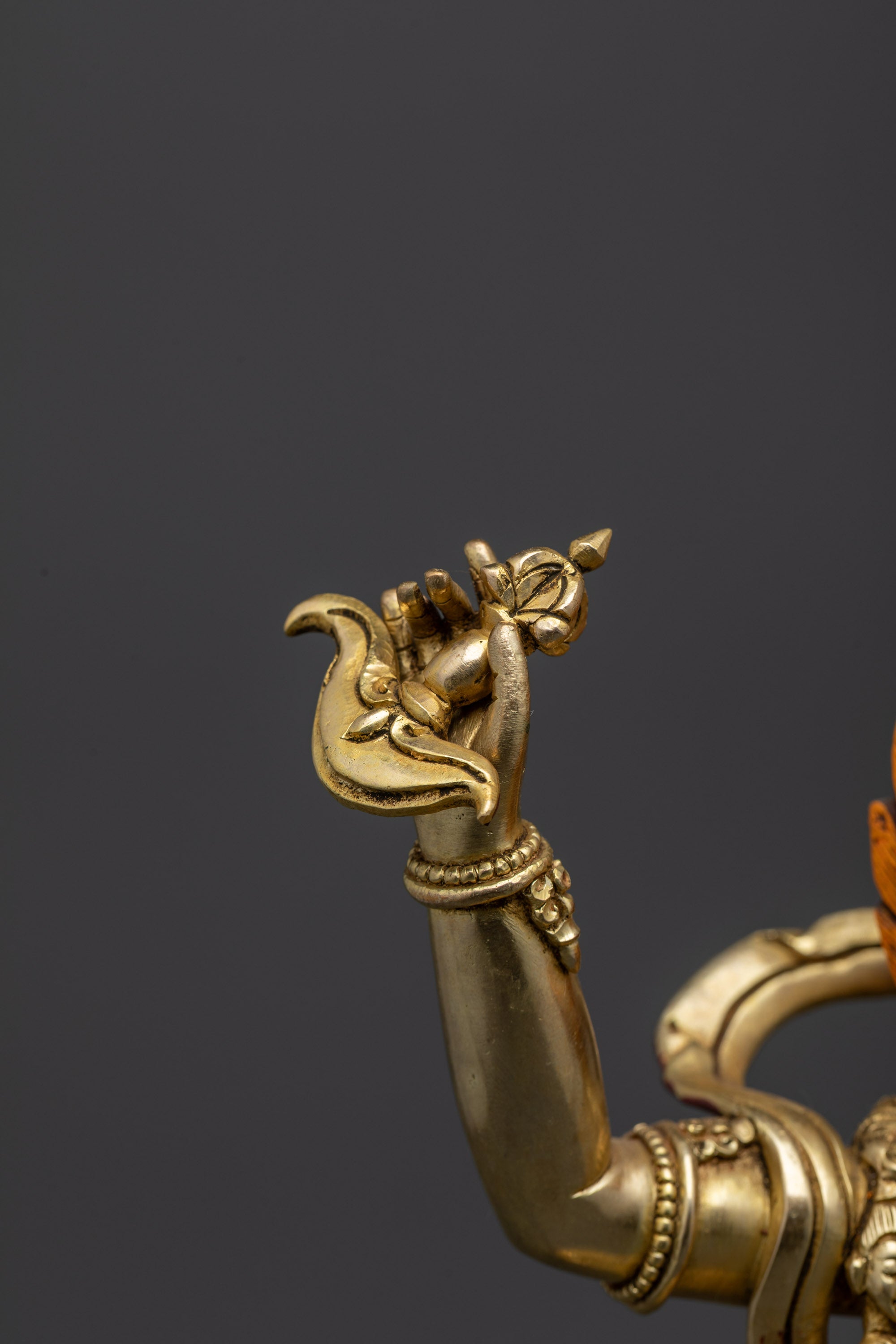 Exquisite Statue of Gold-Gilded Simha Mukha | Buddhist Art from Nepal