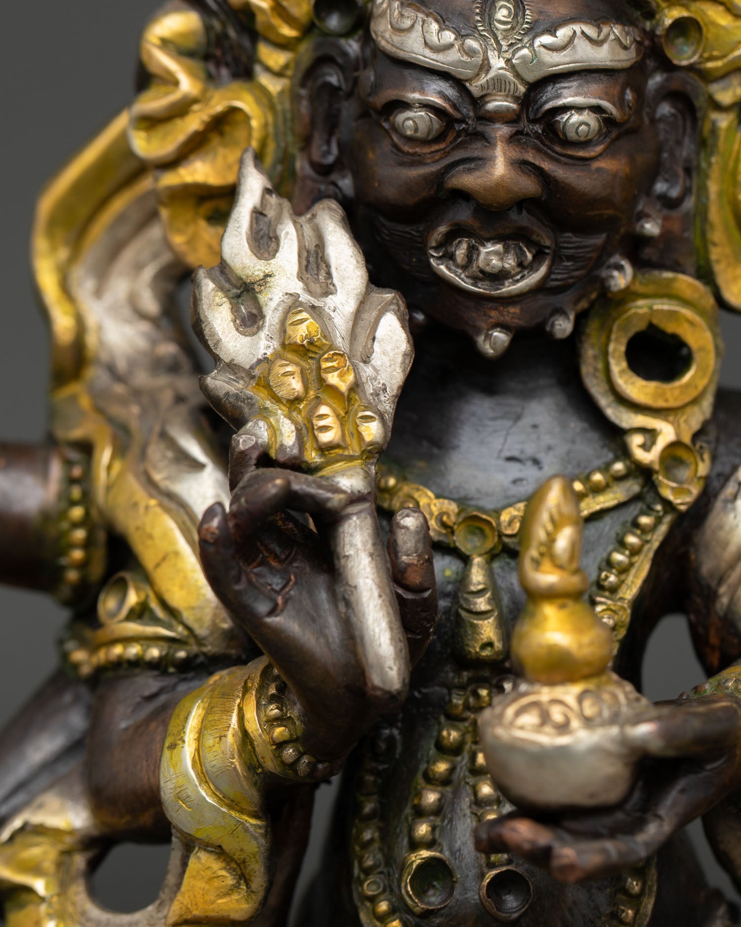 White Mahakala Statue