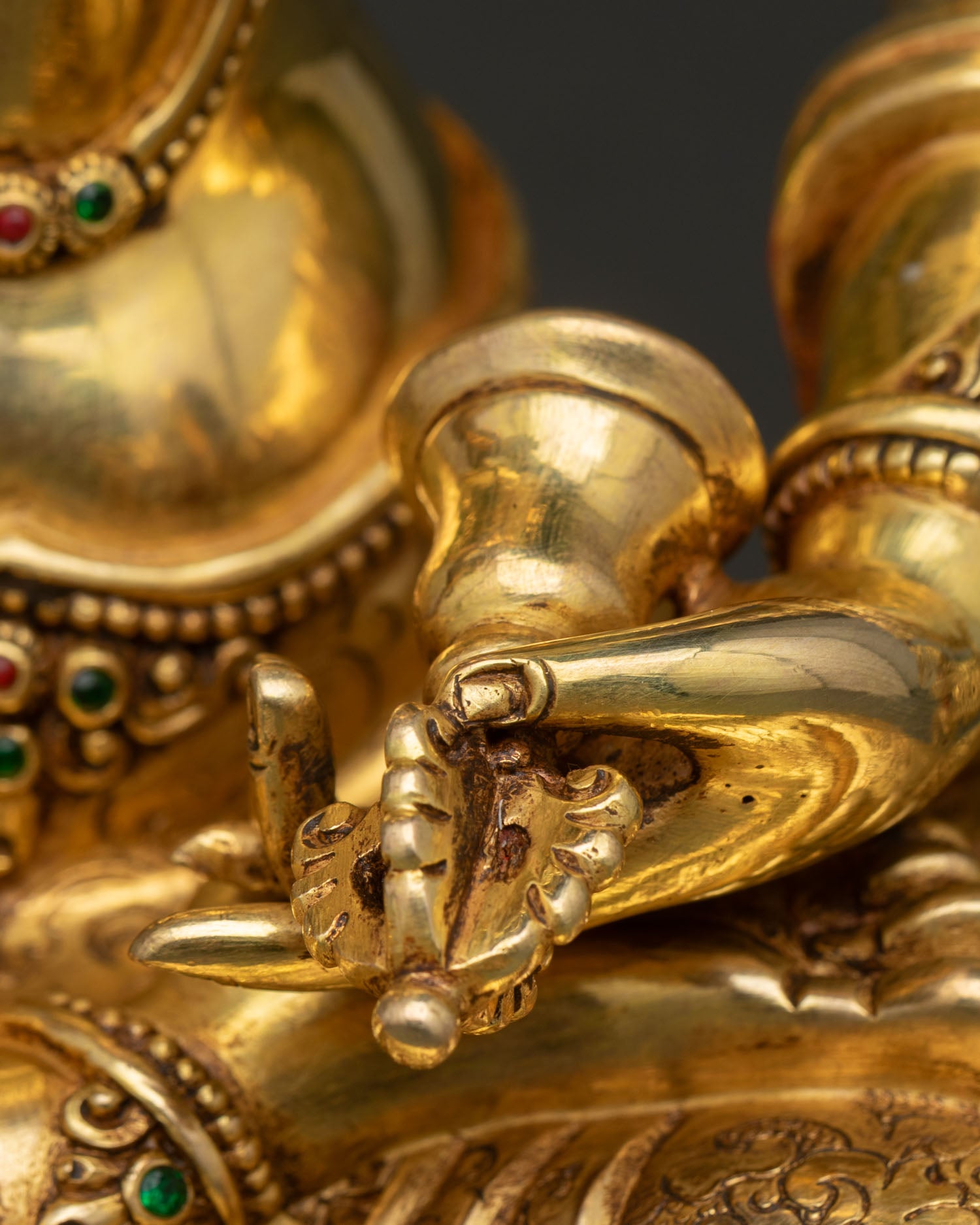 Vajrasattva Statue | 24K Gold Fire-Gilded Copper Artwork