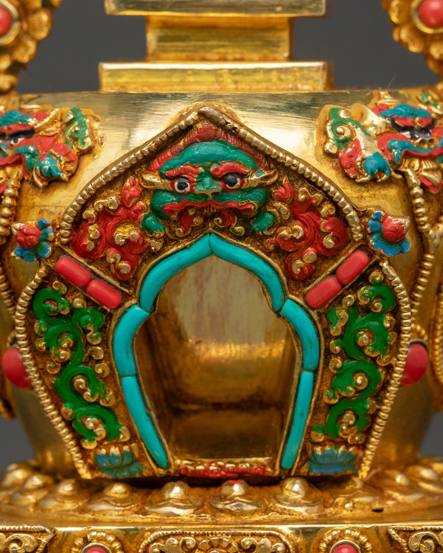 Handcrafted Tibetan Stupa | Buddhist Shrine Decor from Nepal