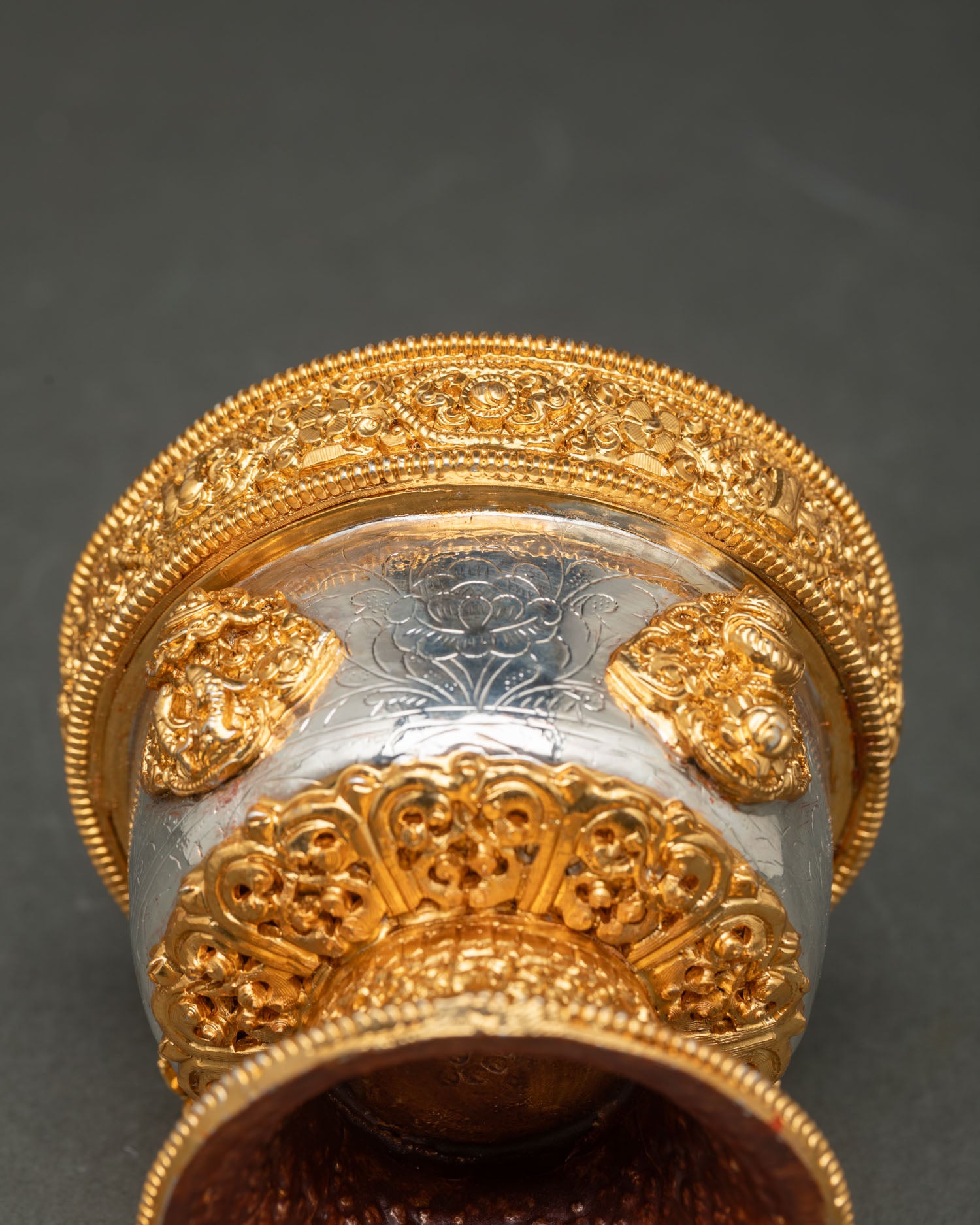 Water Offering bowl | Traditional Copper Buddhist Ritual Set
