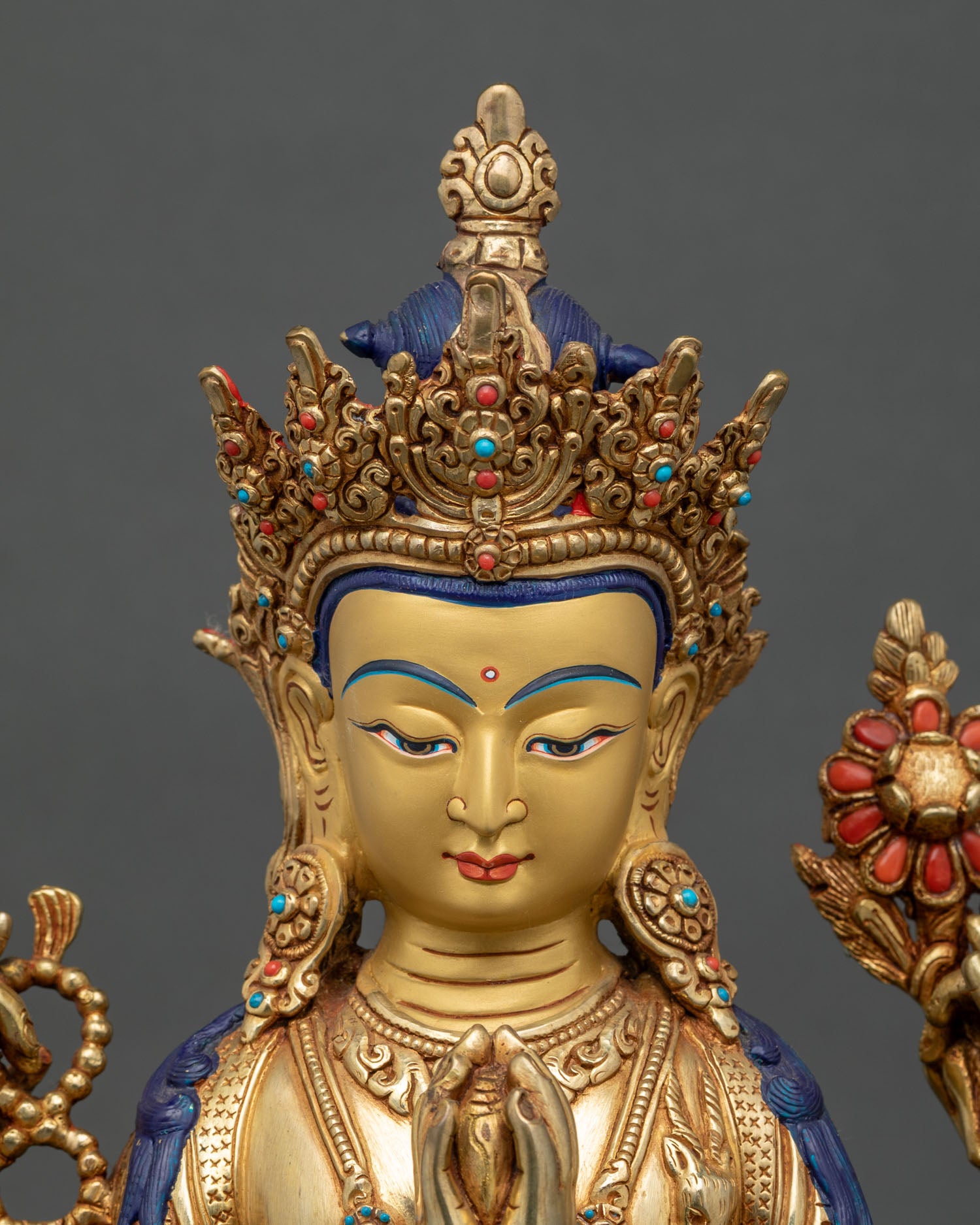 Four-armed Avalokiteshvara Statue | Divine Lord Who Gazes Down