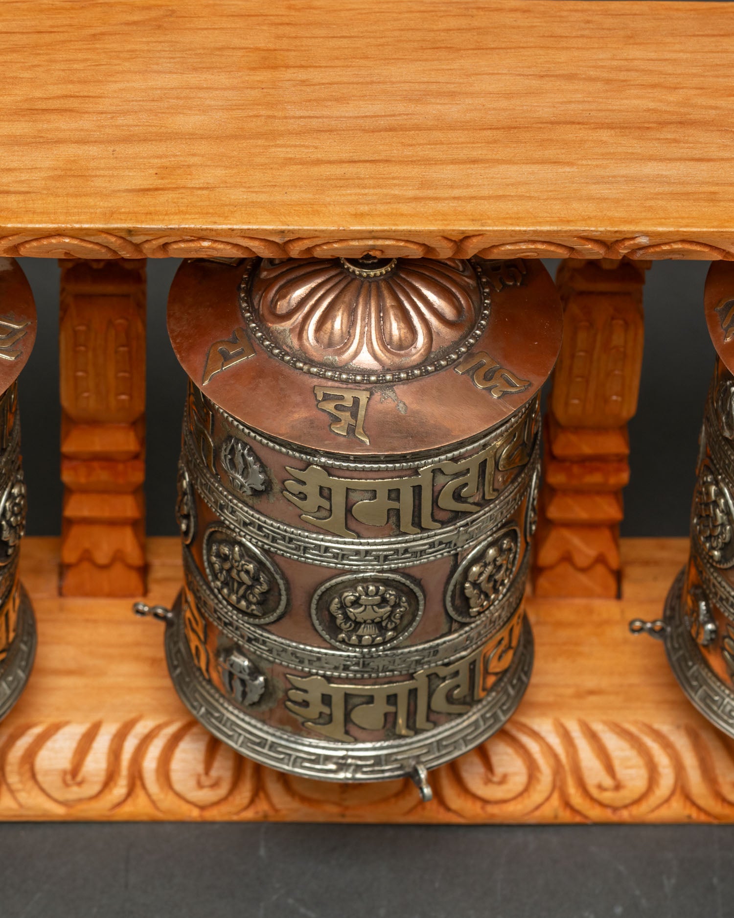 Five Prayer Wheel Set – Buddhist Ritual Wheels from Nepal