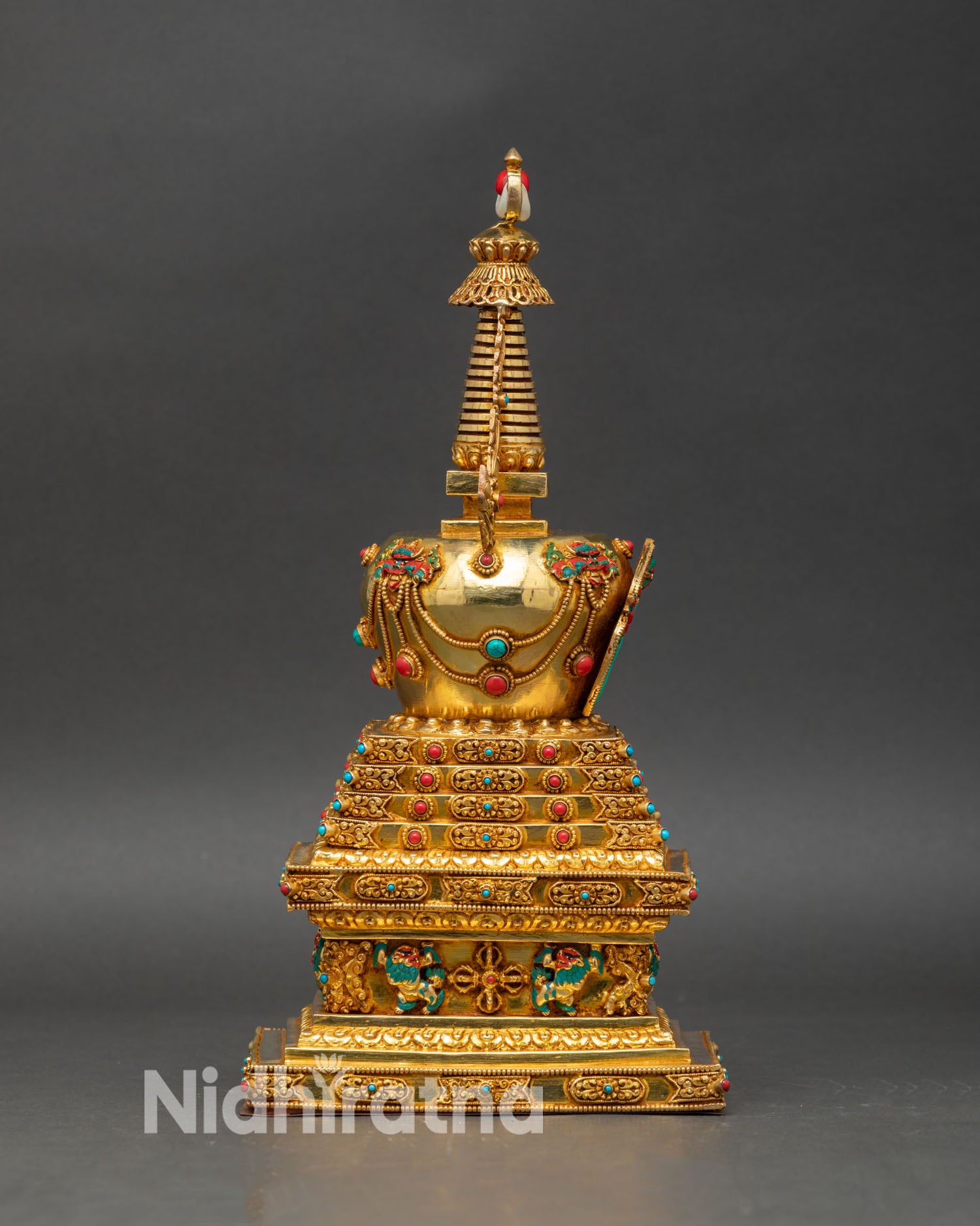 Handcrafted Tibetan Stupa | Buddhist Shrine Decor from Nepal