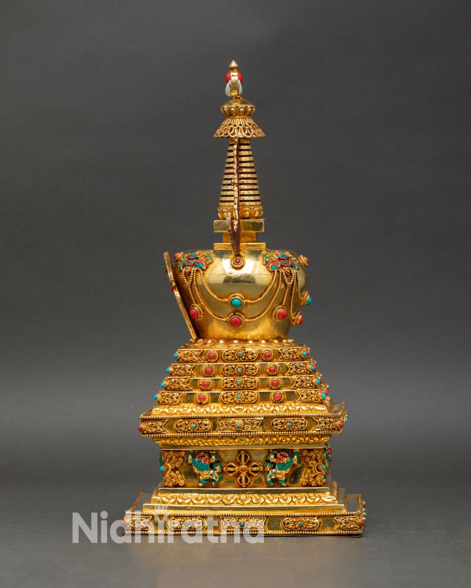 Handcrafted Tibetan Stupa | Buddhist Shrine Decor from Nepal