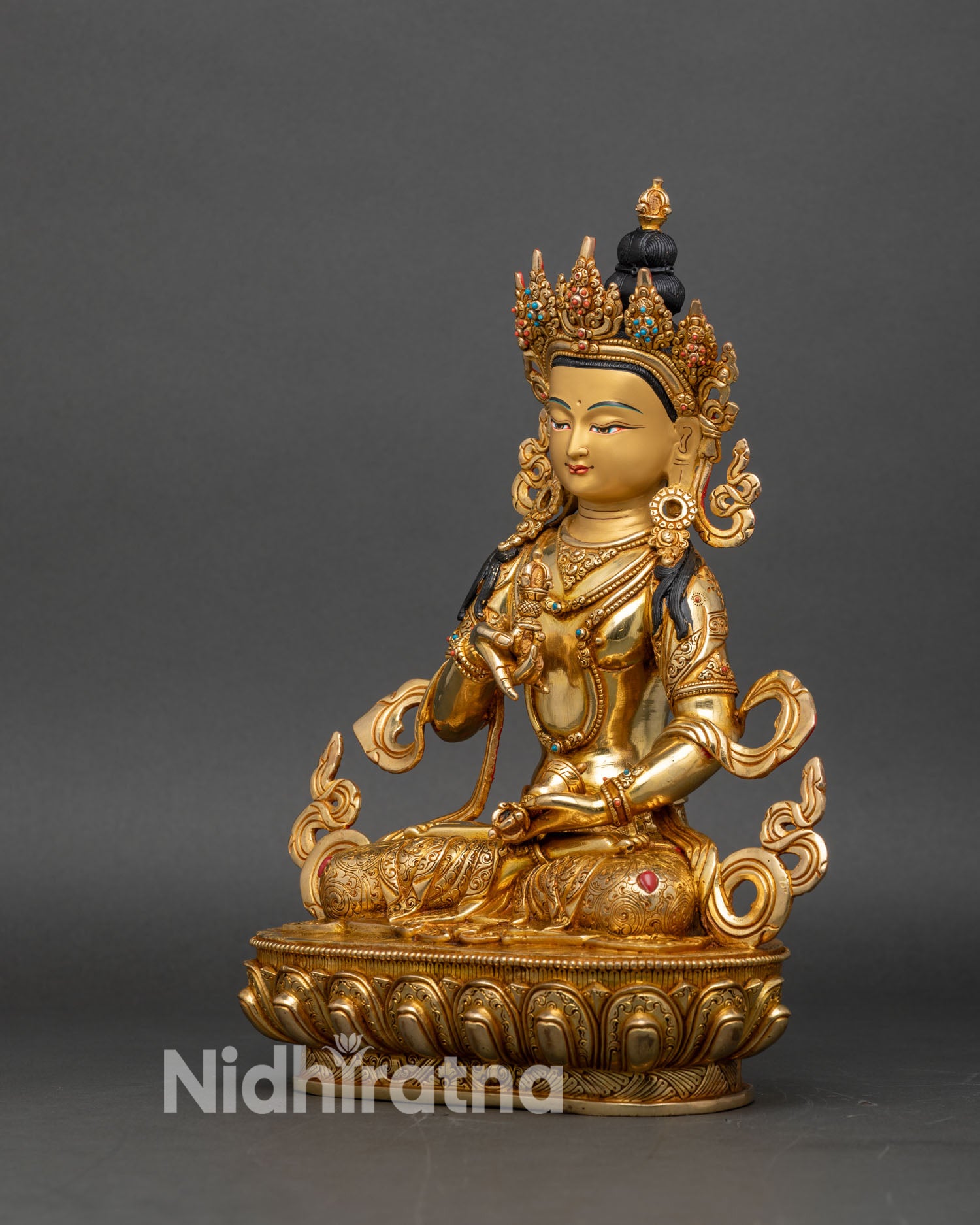 Vajrasattva Statue | Handcrafted Gold Gilded Spiritual Art