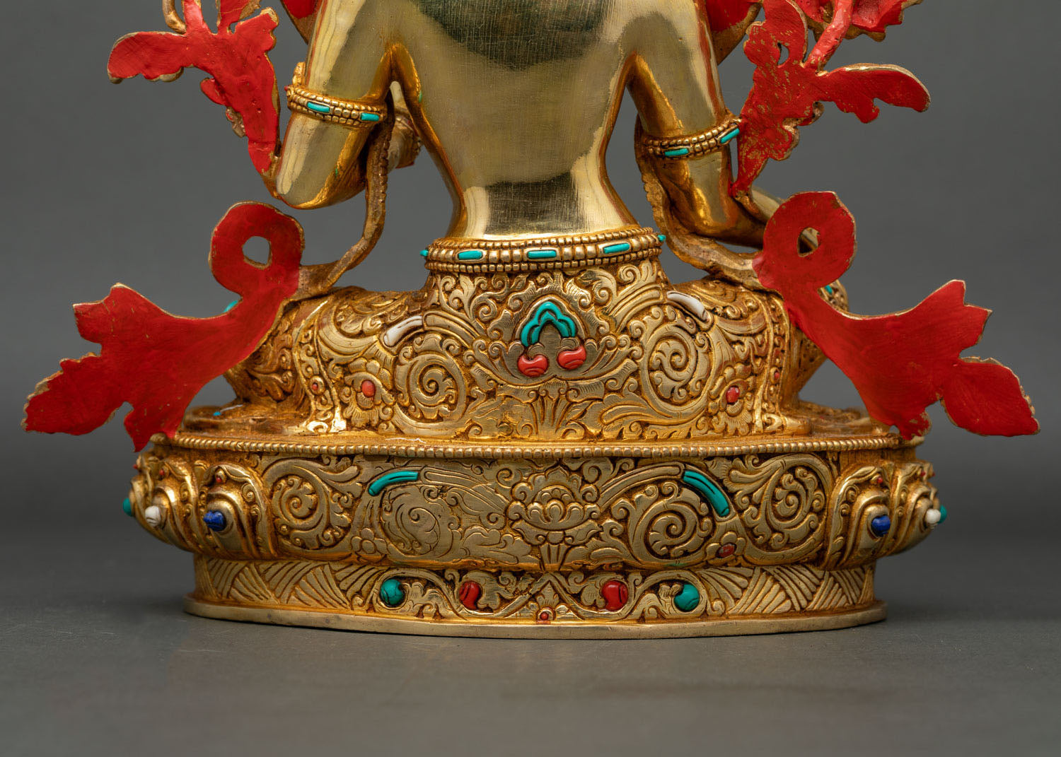 Green Tara Statue | Fire-Gilded Tibetan Buddhist Figurine