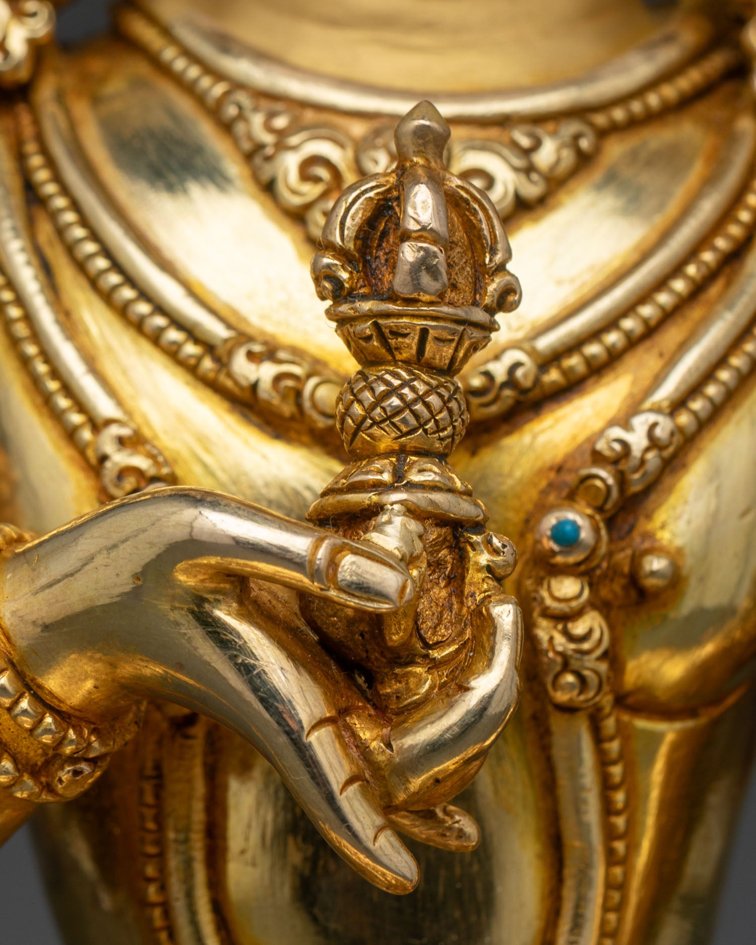 Vajrasattva Statue | Handcrafted Gold Gilded Spiritual Art