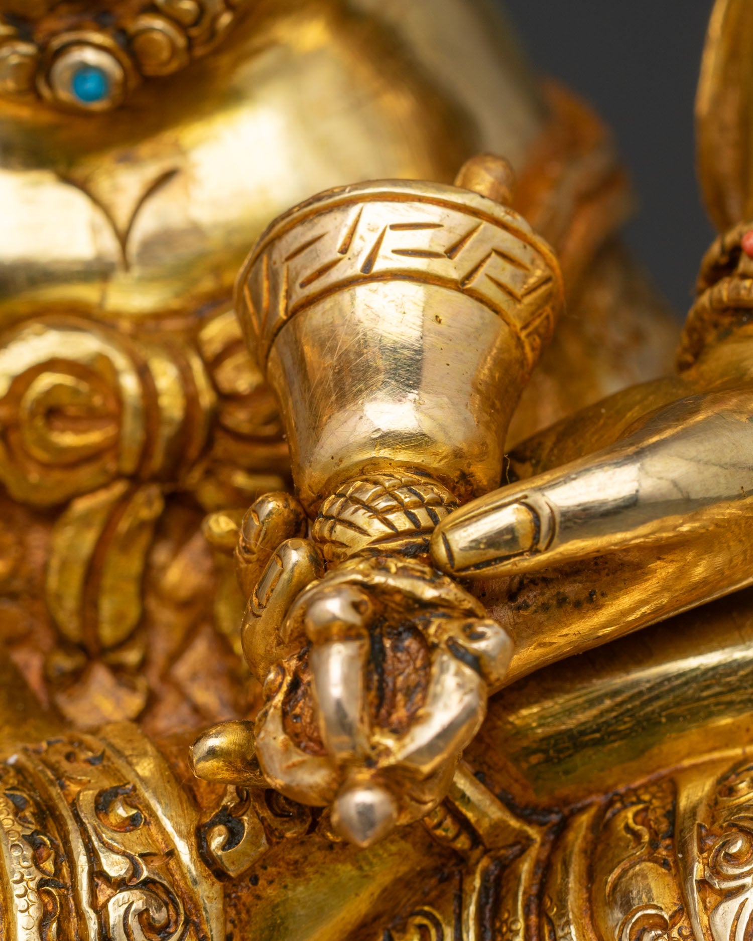 Vajrasattva Statue | Handcrafted Gold Gilded Spiritual Art