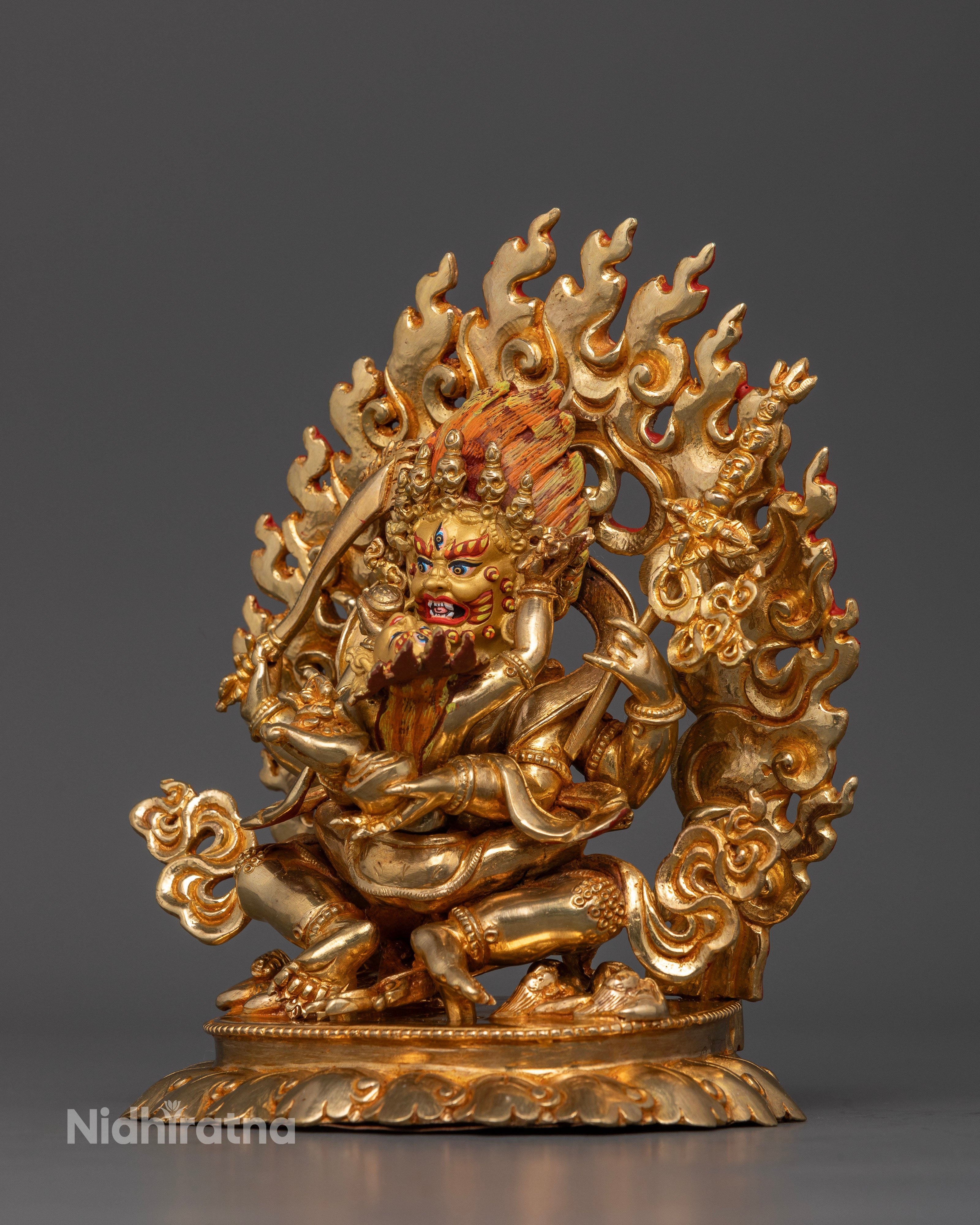 Harmony in Strength: Four-Armed Mahakala and His Consort