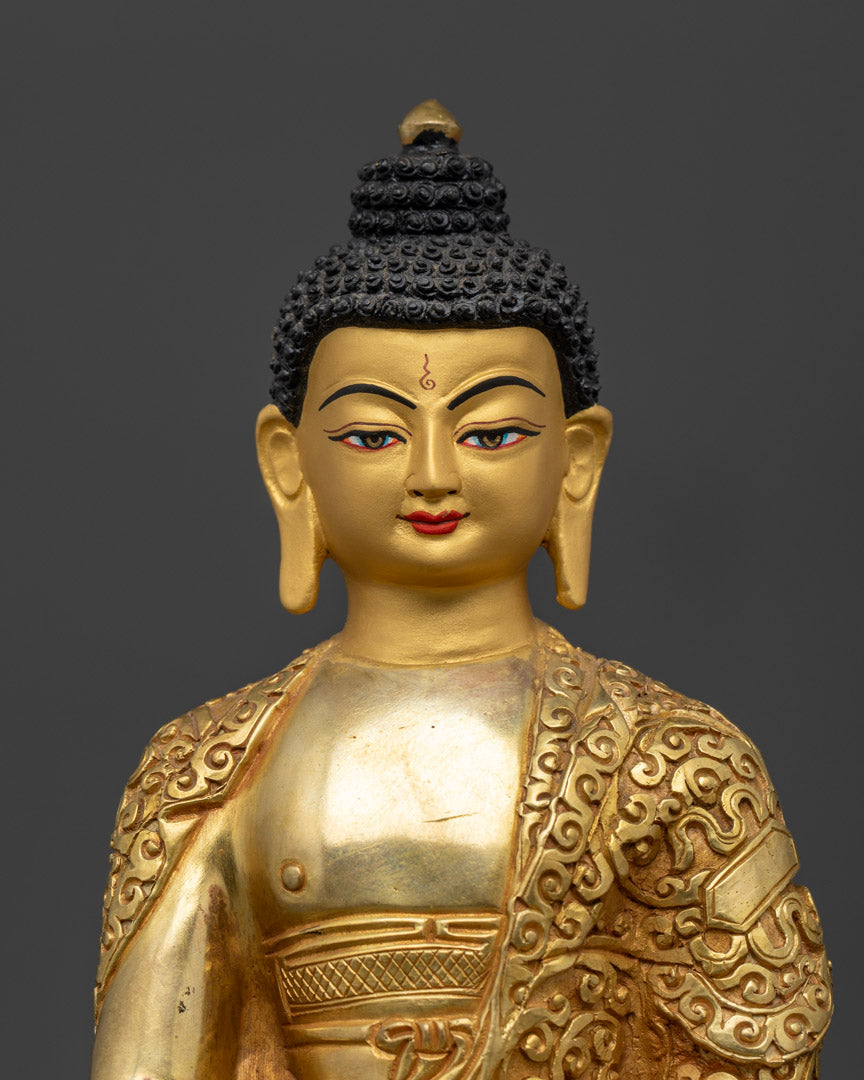 Handcrafted Five Buddha Set Statue to Invite Enlightenment