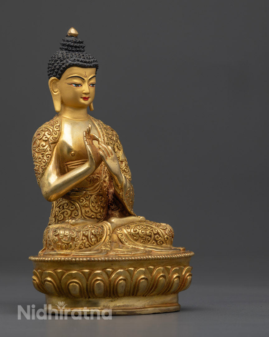 Handcrafted Five Buddha Set Statue to Invite Enlightenment