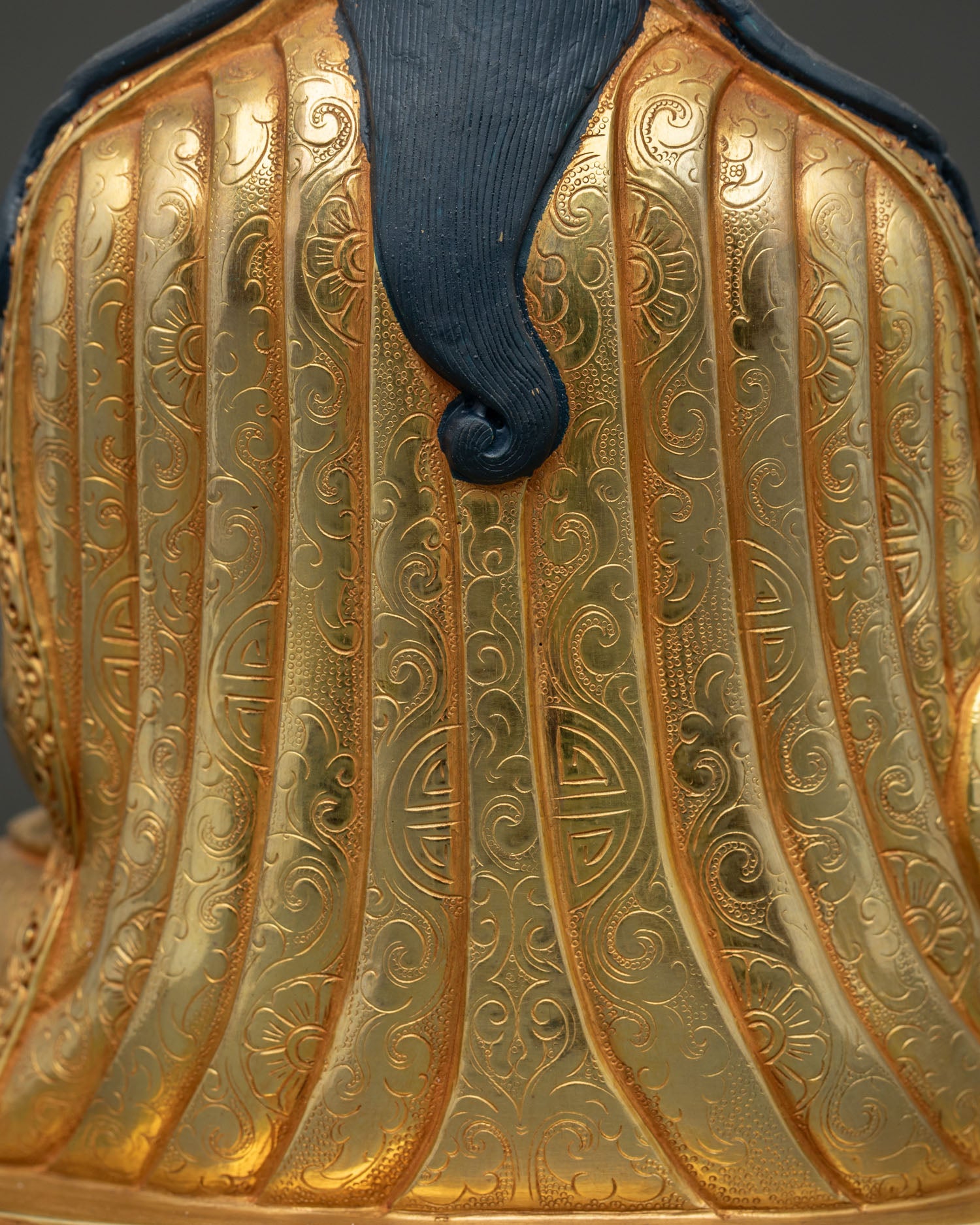 Guru Rinpoche Statue | Gold-Gilded Copper Buddhist Artwork