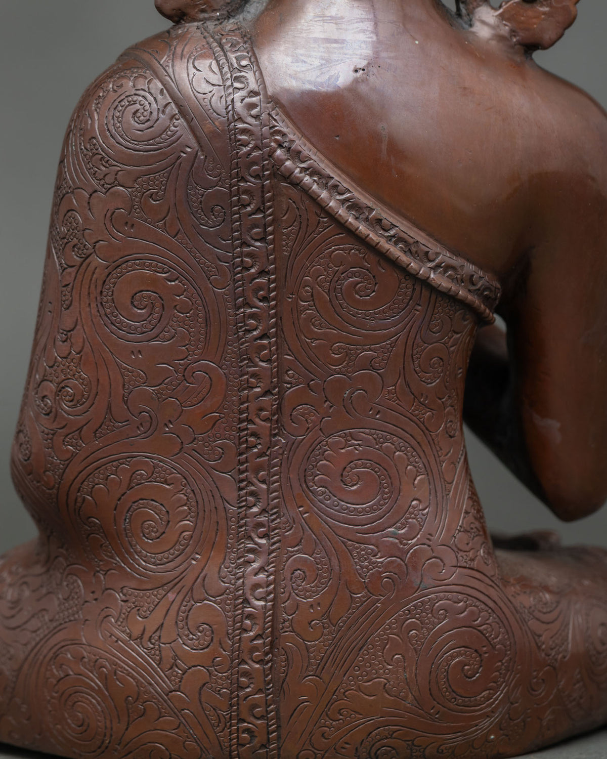 Amoghasiddhi Buddha Statue | Chemically Oxidized Copper Figurine