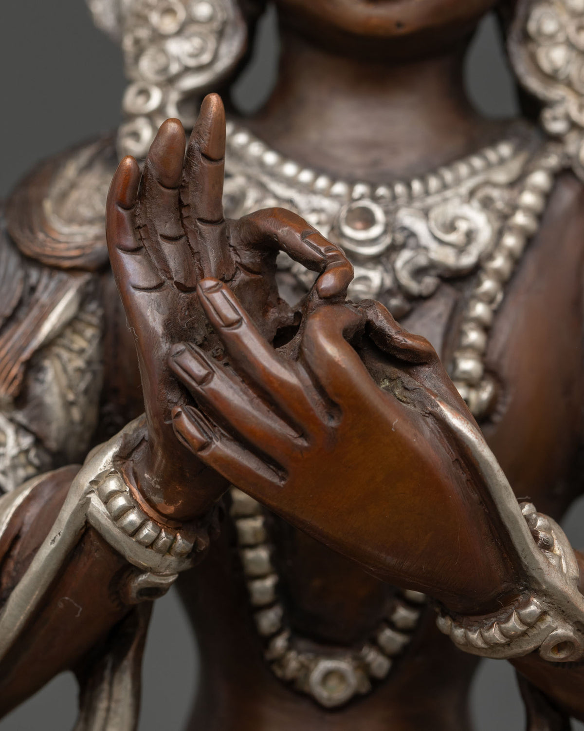 Oxidized Maitreya Buddha Statue – Authentic Buddhist Home Decor