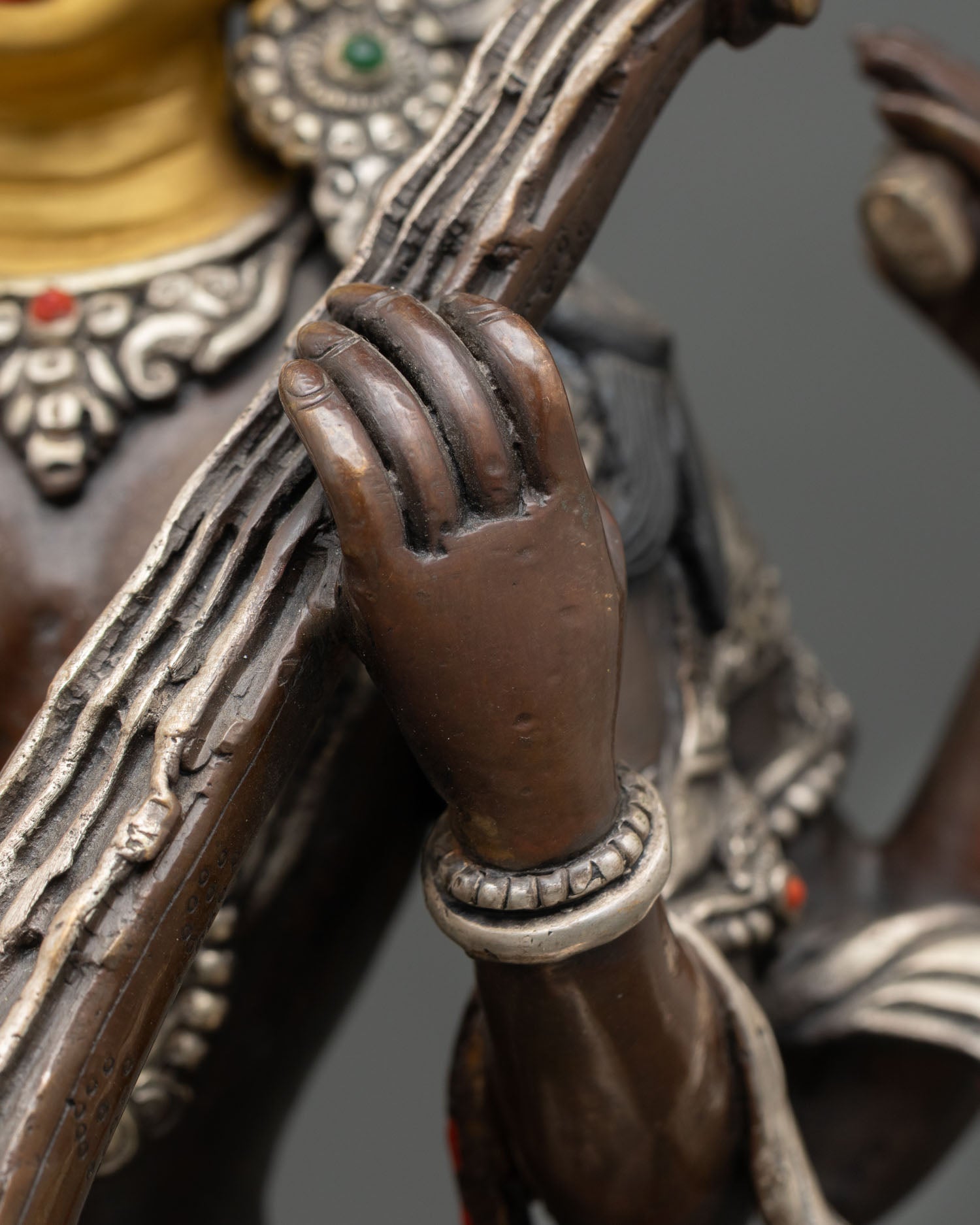Elegant Saraswati | Handmade Copper Goddess of Knowledge