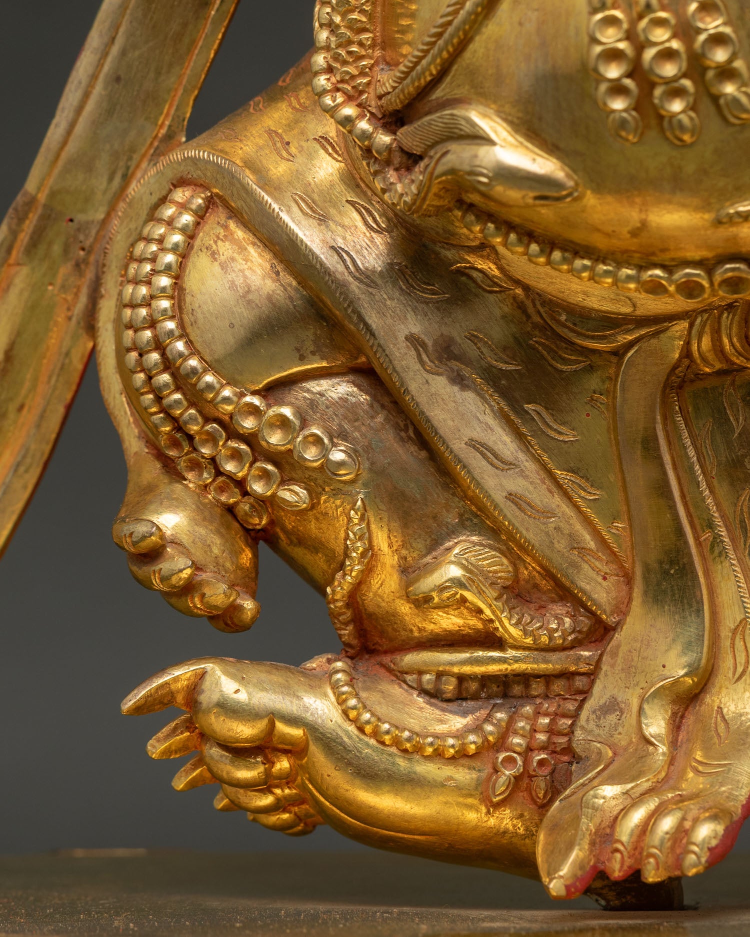 Vajrapani Statue | 24K Gold-Gilded Copper Art