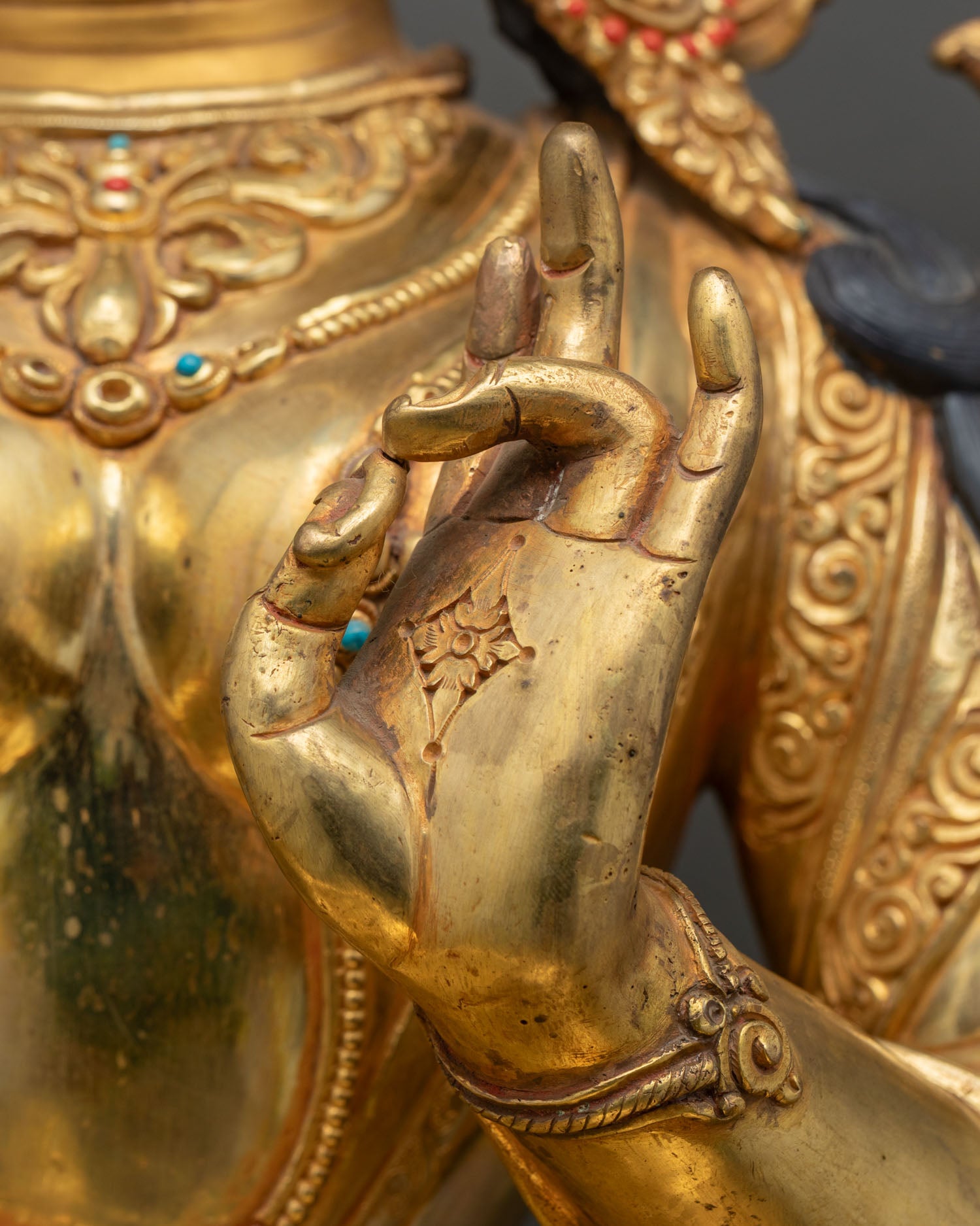 26 Inch Large Green Tara Statue | Monumental Buddhist Sculpture