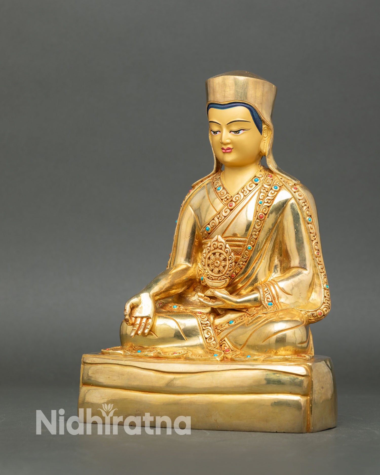 Five Shakya Master Statue Set - Himalayan Buddhist Lineage Figures