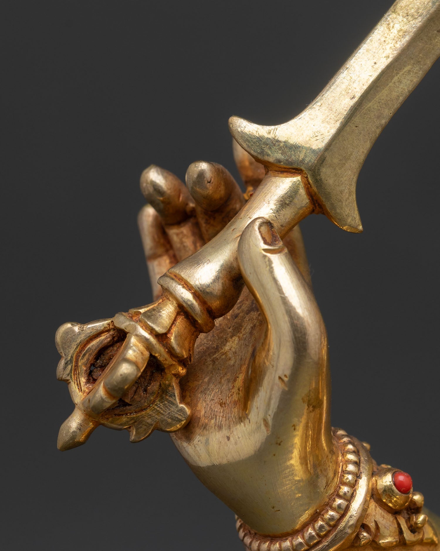 Manjushree Copper Statue | Spiritual Buddhist Art from Nepal