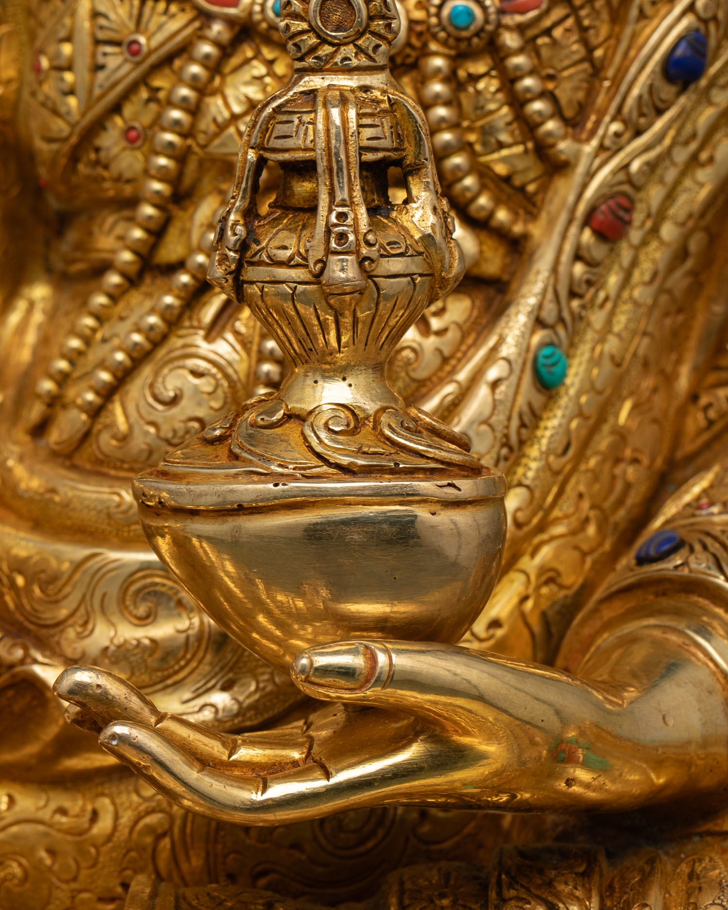 Powerful Guru Padmasambhava Statue | Buddhist Copper Figurine