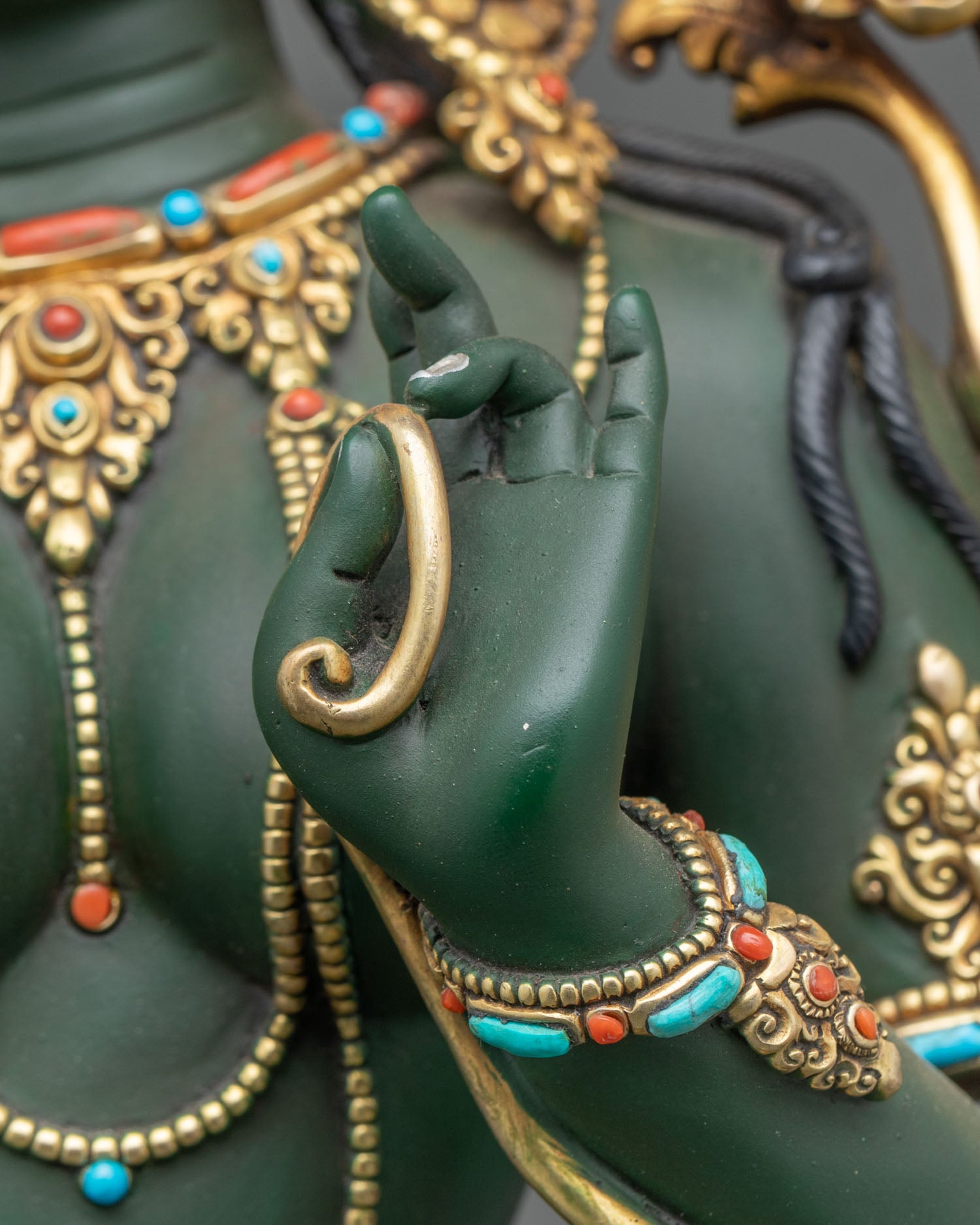 Standing Green Tara Statue | Large Buddhist Shrine Decor