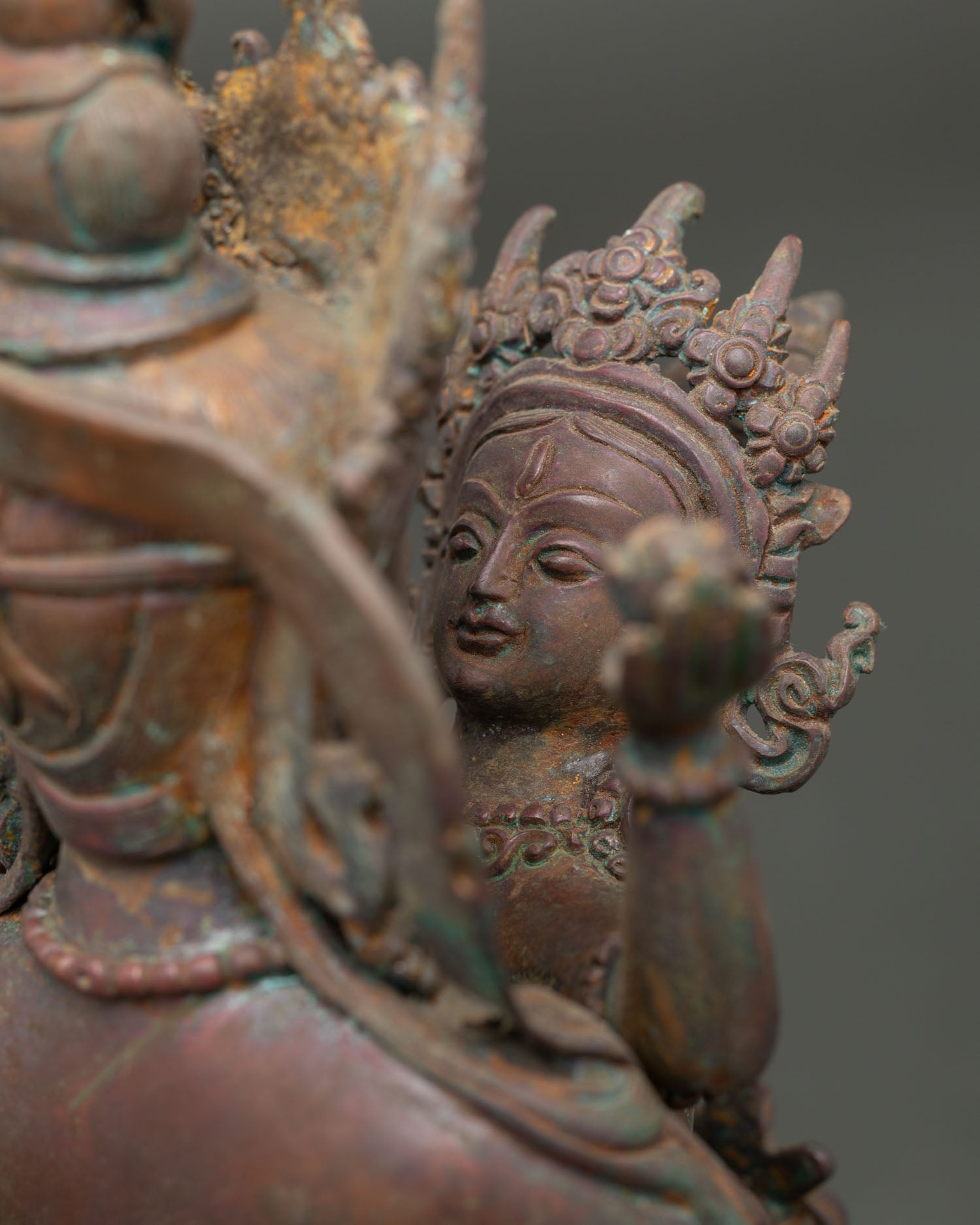 Amitayus with Consort | Sacred Buddhist Statue from Nepal