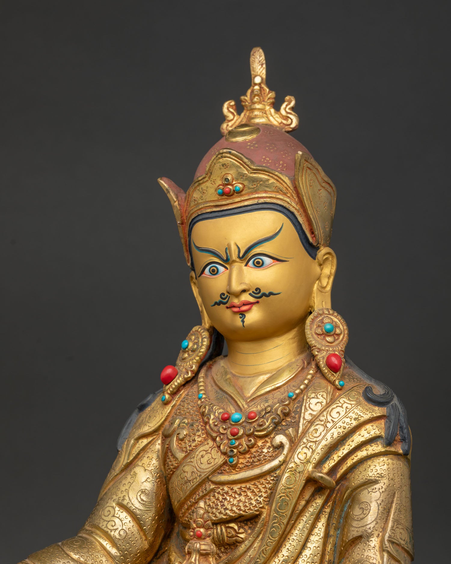 Exquisite Guru Rinpoche Statue for Your Altar | Handcrafted in Nepal