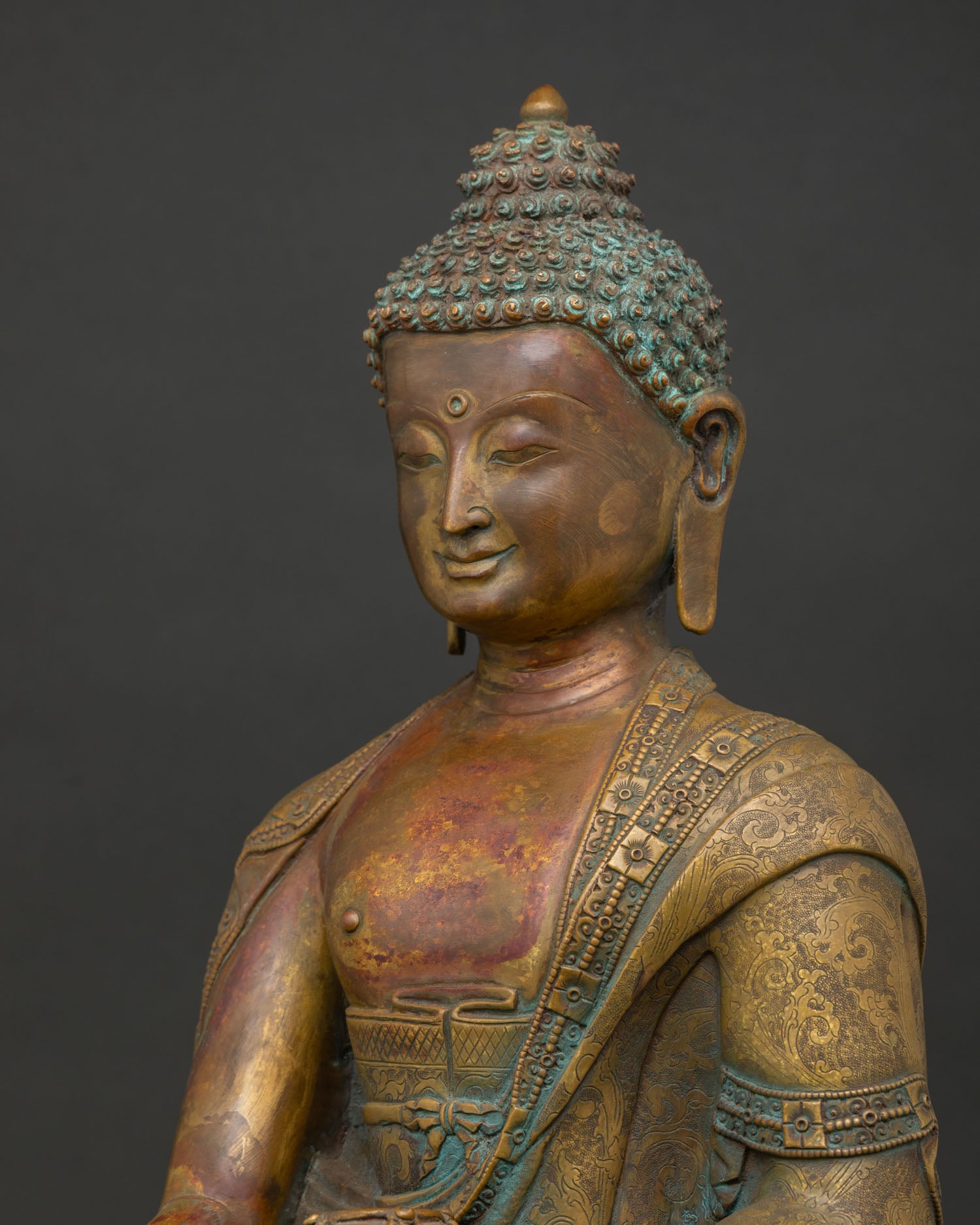 Shakyamuni Buddha Statue | Sacred Copper Artwork from Nepal