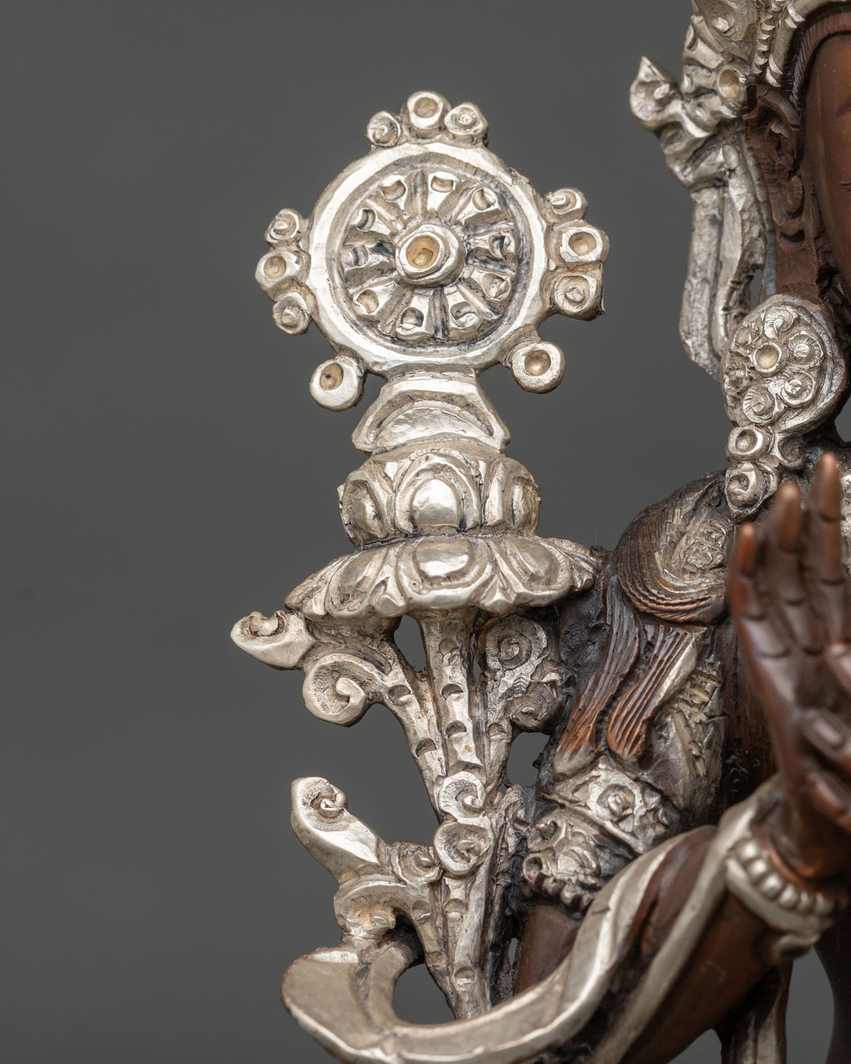 Oxidized Maitreya Buddha Statue – Authentic Buddhist Home Decor