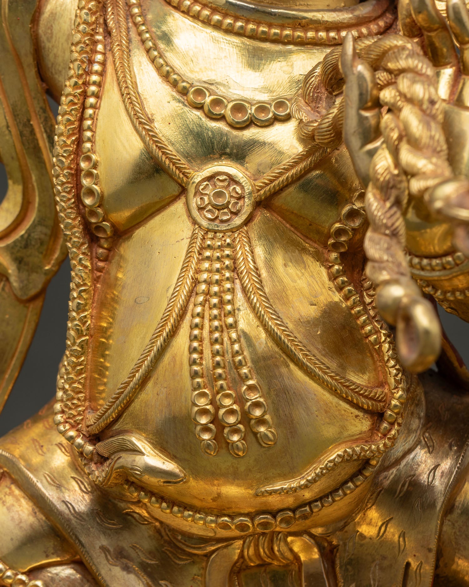 Vajrapani Statue | 24K Gold-Gilded Copper Art