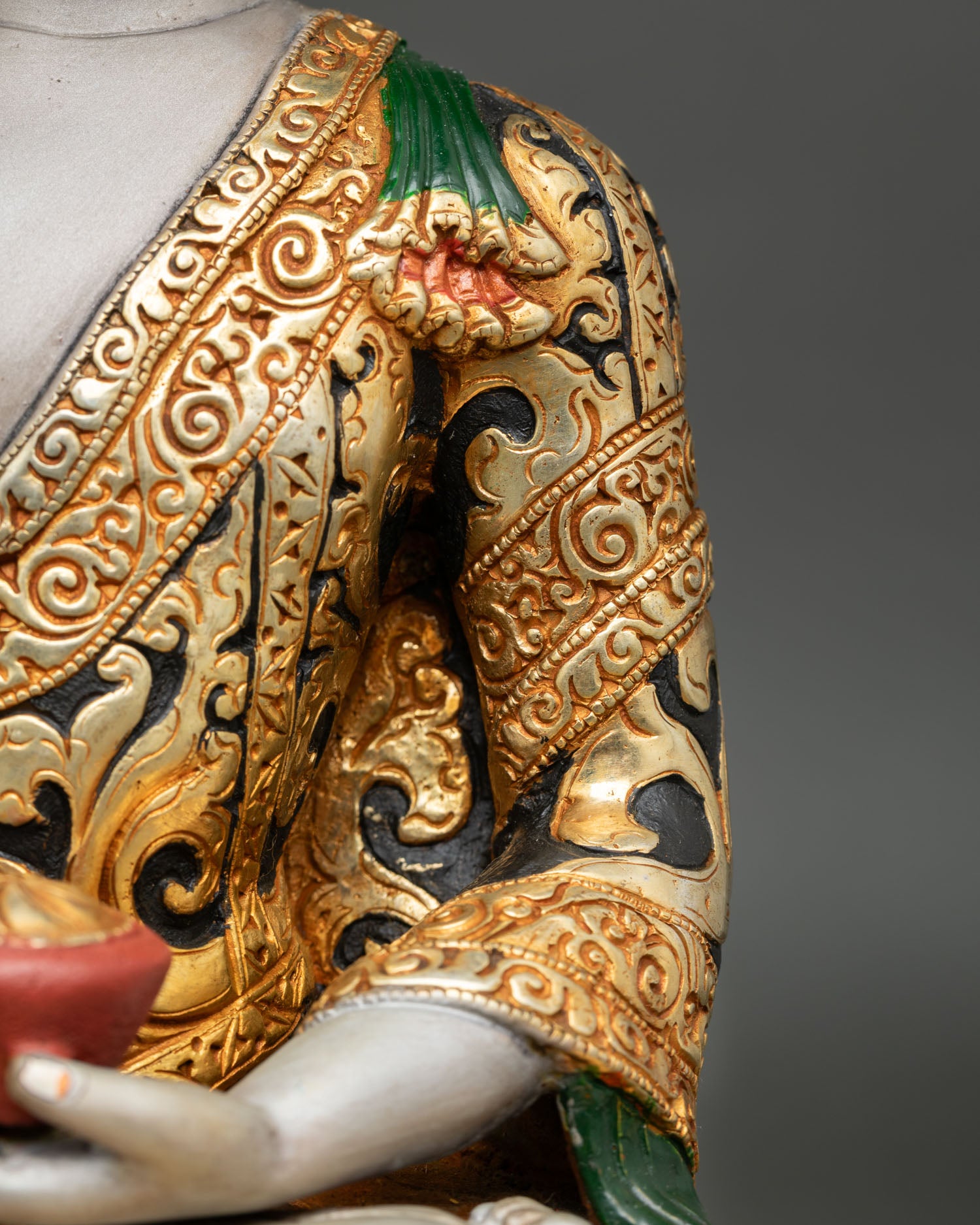 Hand-Painted Shakyamuni Buddha Statue | Spiritual Copper Artwork