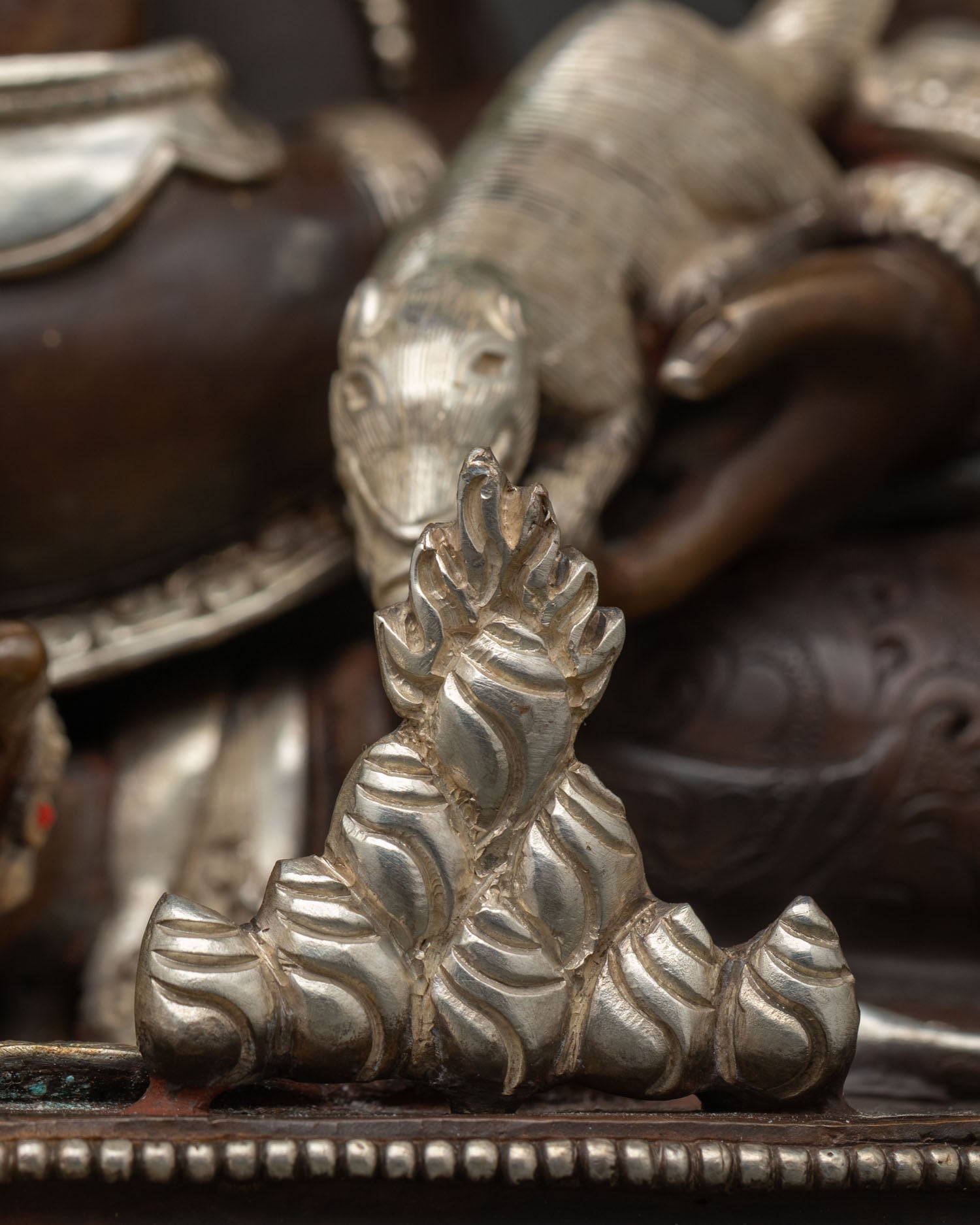 Dzambhala with Consort Statue | Lost-Wax Buddhist Art from Nepal