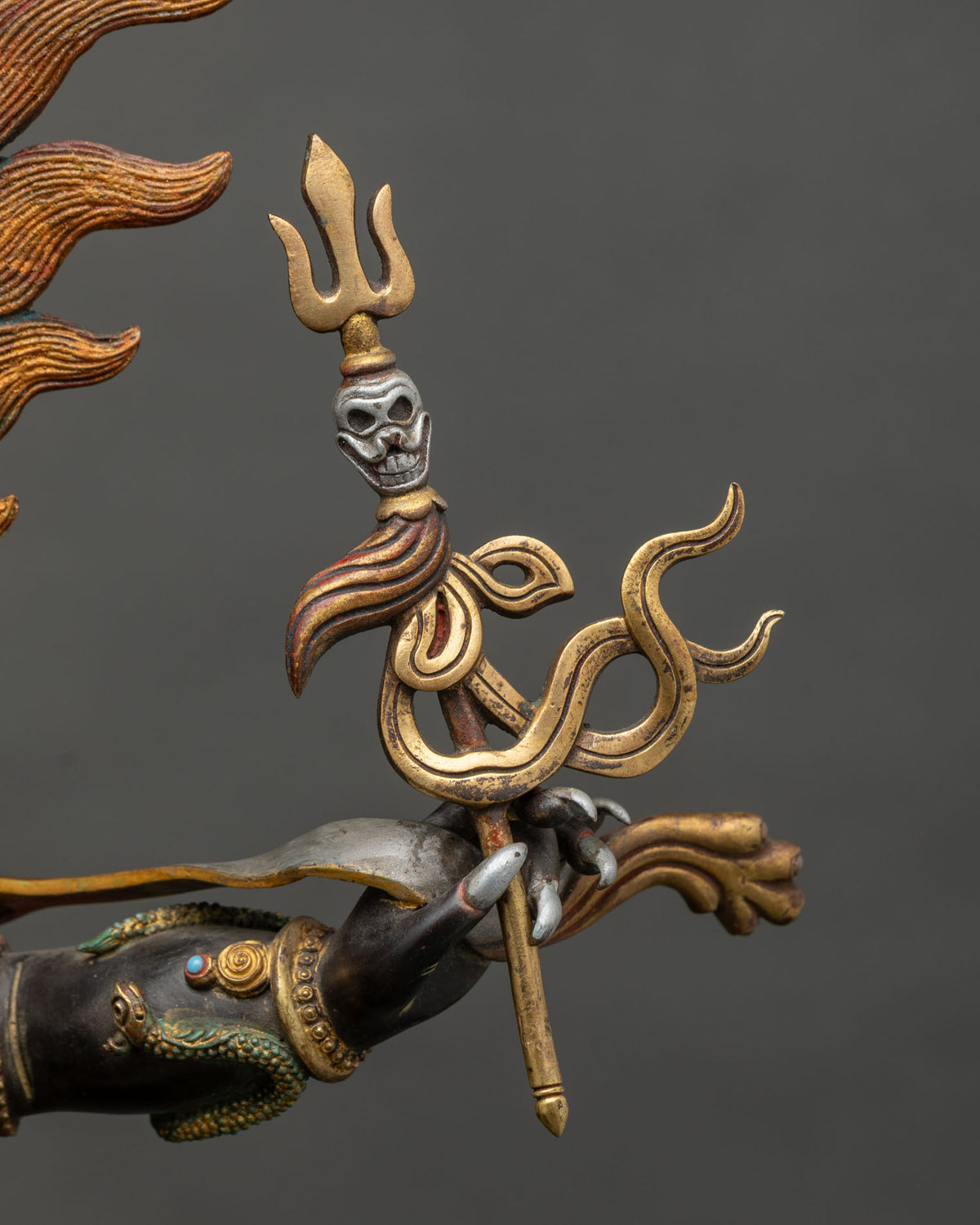 Authentic Six Armed Mahakala Copper Statue | Handmade in Nepal
