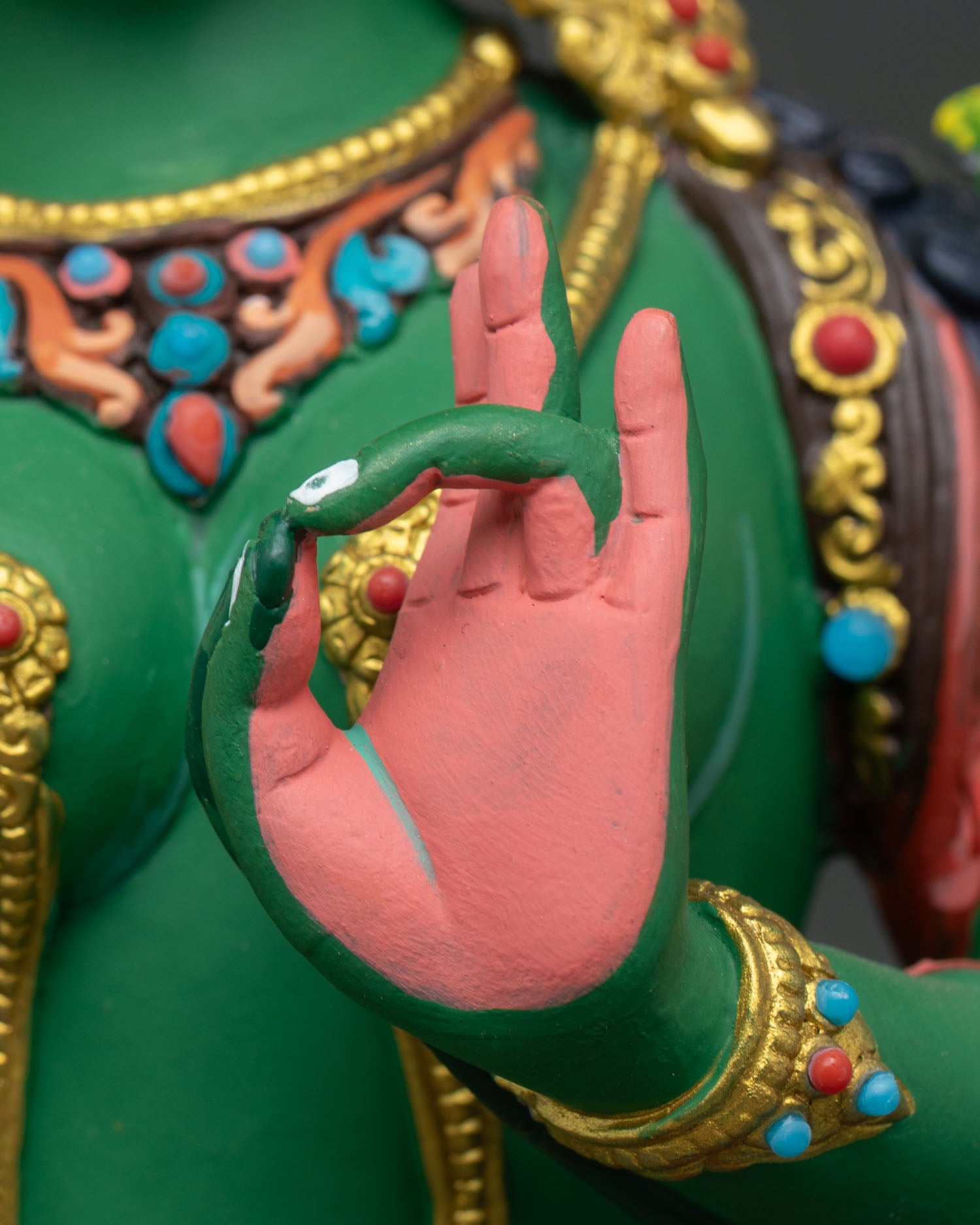 Mother Green Tara Statue for Home Altar and Sacred Decor