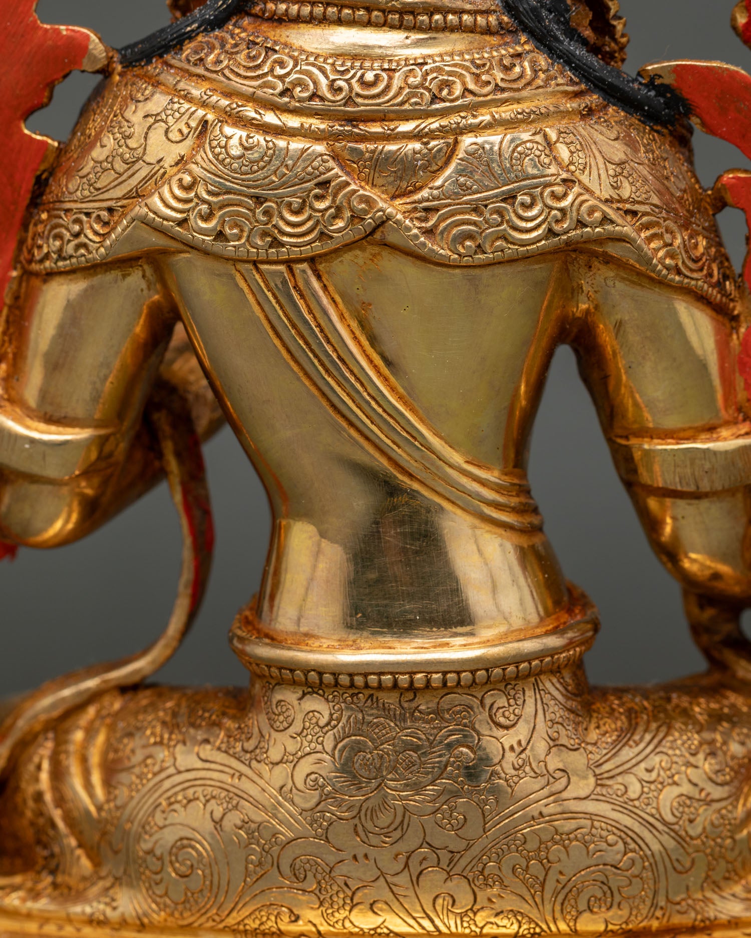 Green Tara Statue | 24K Gold Gilded Buddhist Art