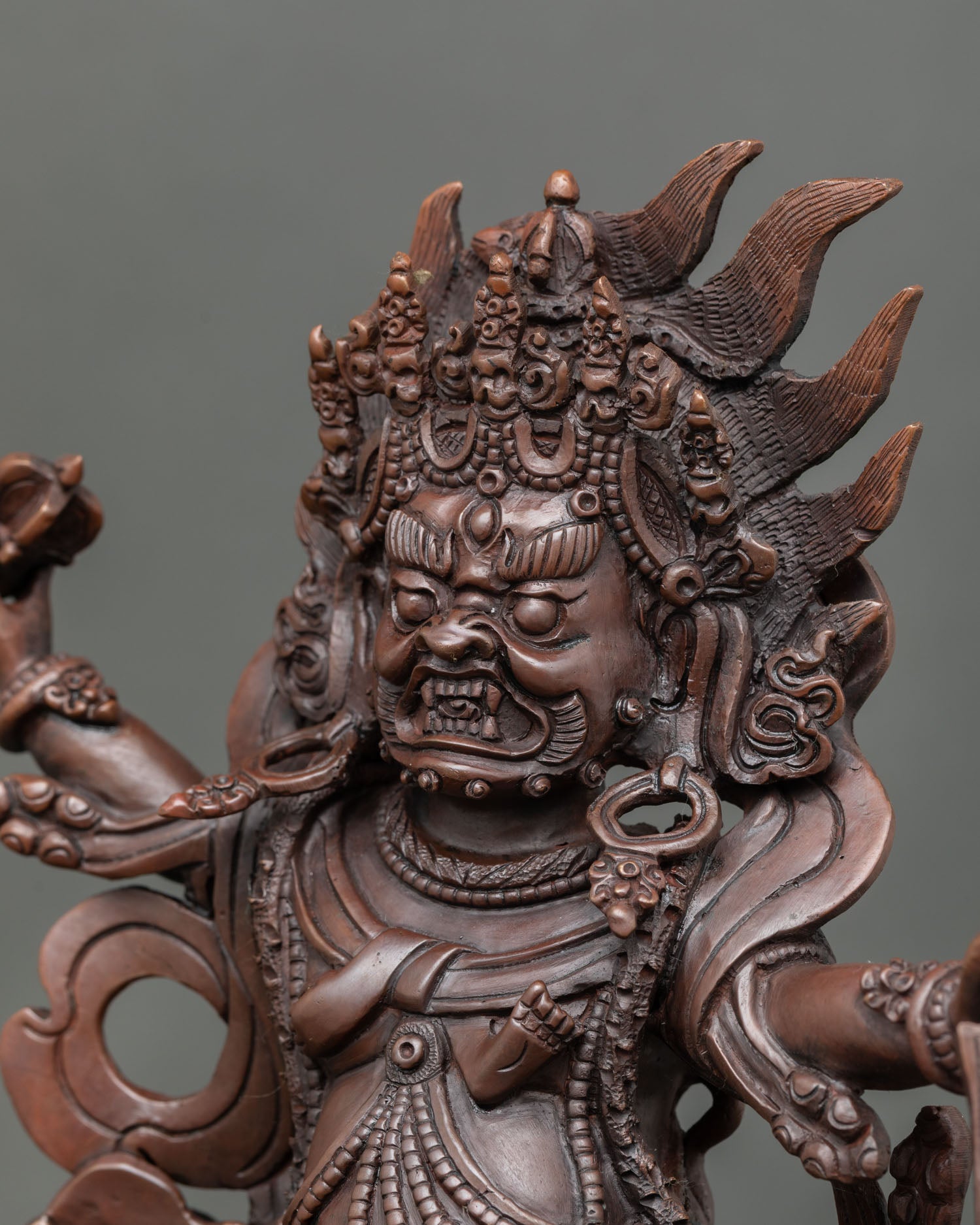 Dorje Gotrab Statue | Sacred Oxidized Copper Sculpture