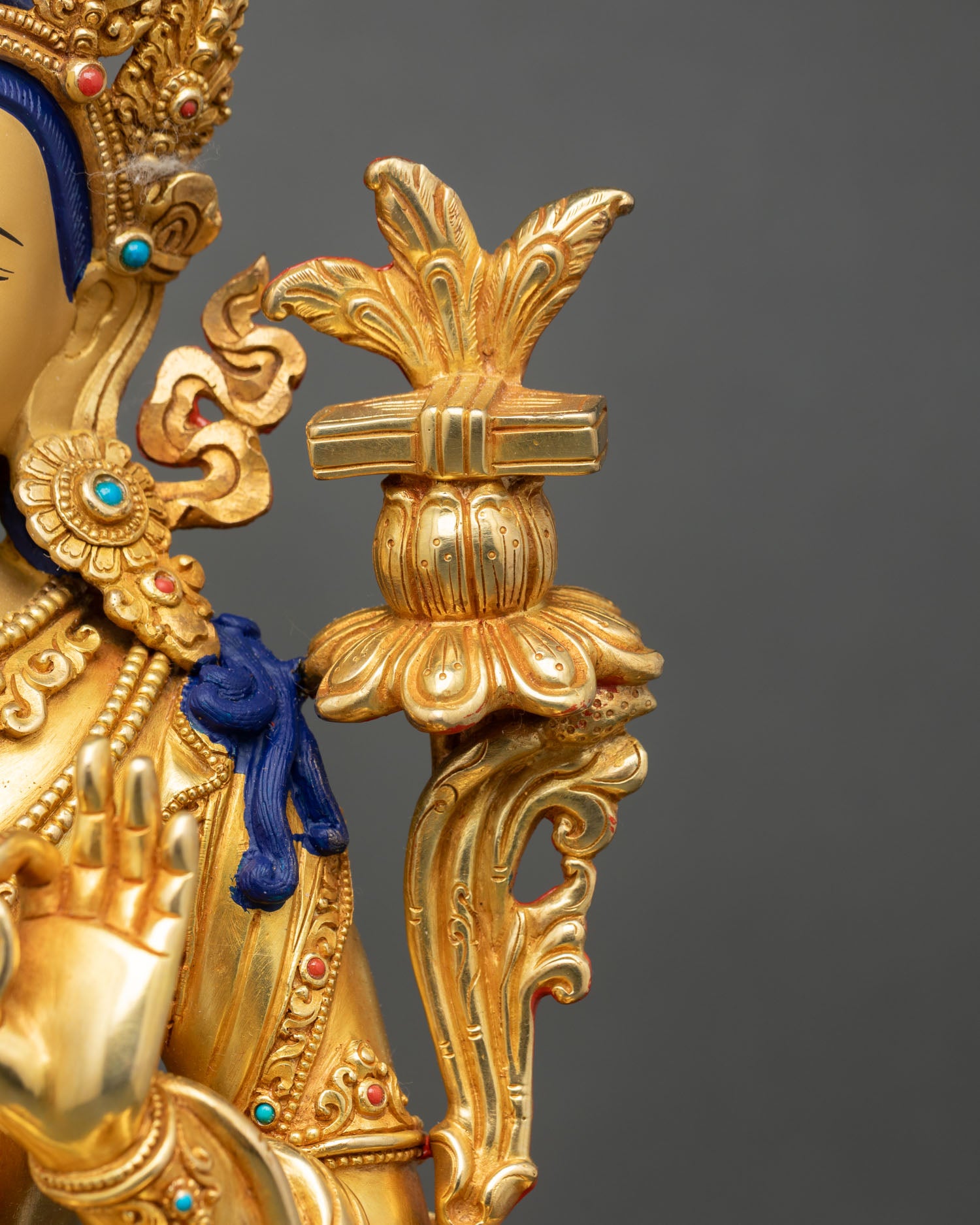 Simhada Manjushree Statue | Handmade Bodhisattva of Wisdom