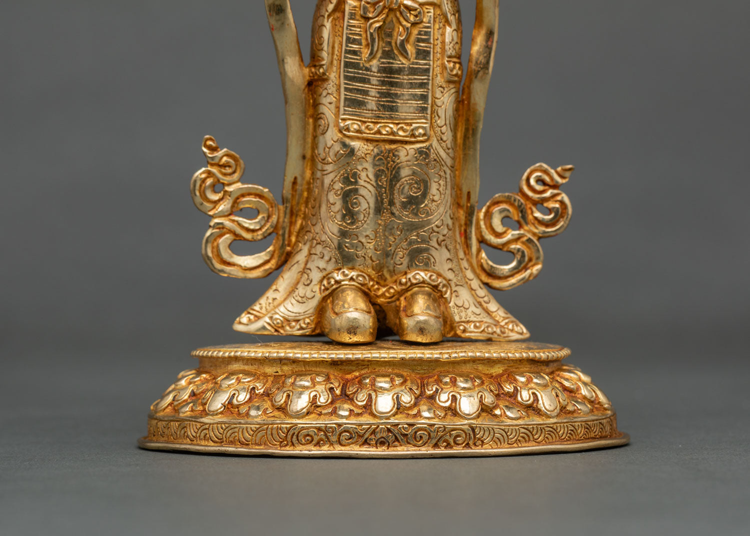 Guru Rinpoche with Two Consorts Statue – Sacred Vajrayana Art